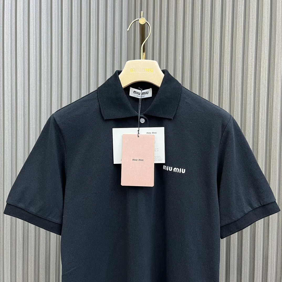 Miu Miu - 2404-24 Новинка: Поло с вышивкой на заказ