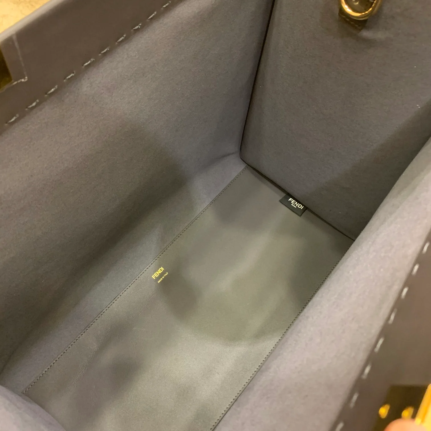 Сумка-тоут Fendi - темно-серая