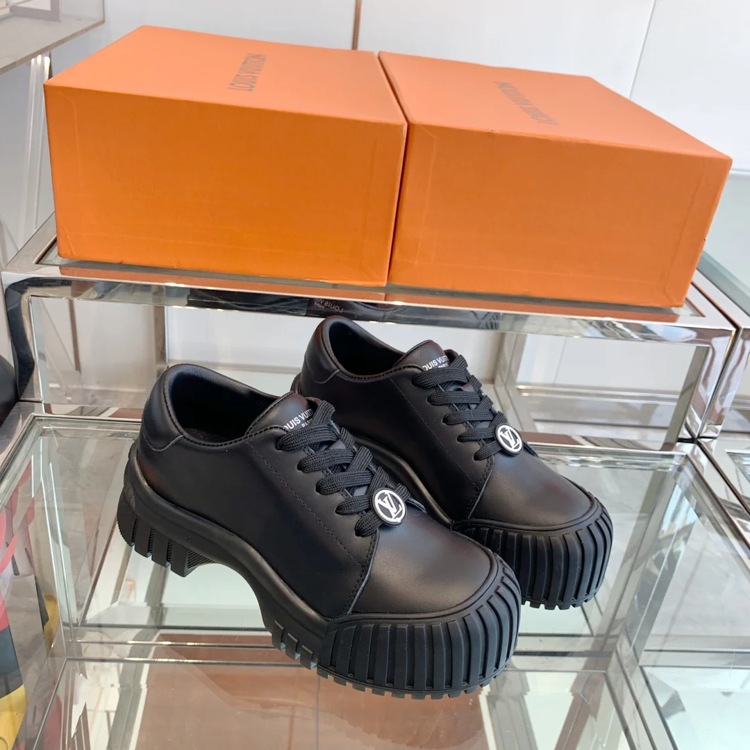 Новинка LV 2023 — Кроссовки на платформе — Черные