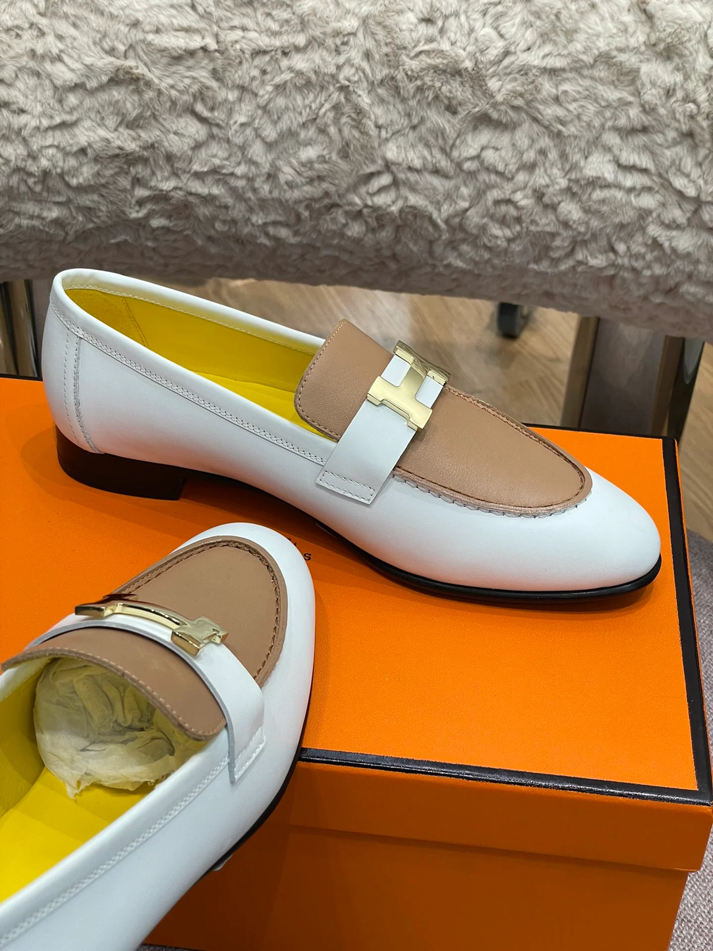 Классические лоферы Hermes с закругленным носком - 1