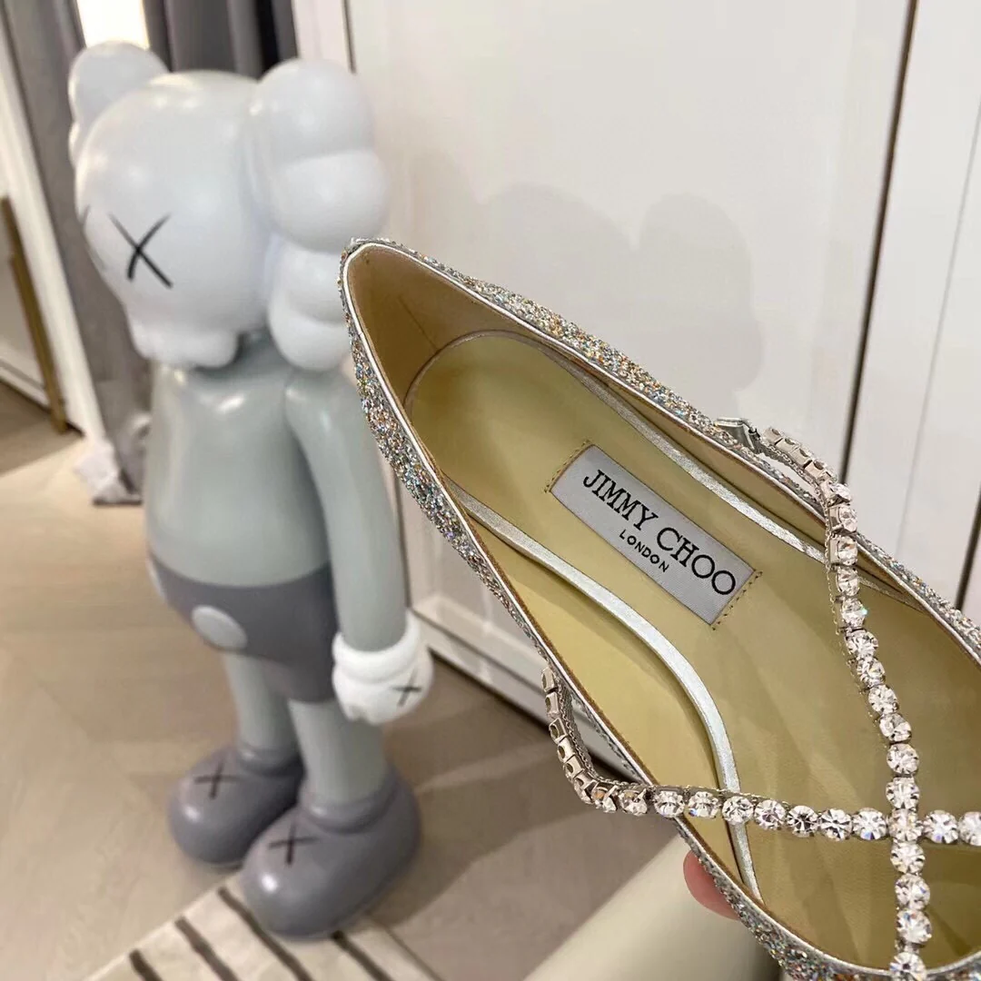 Балетки Jimmy Crystal Diamond Series - серебристые