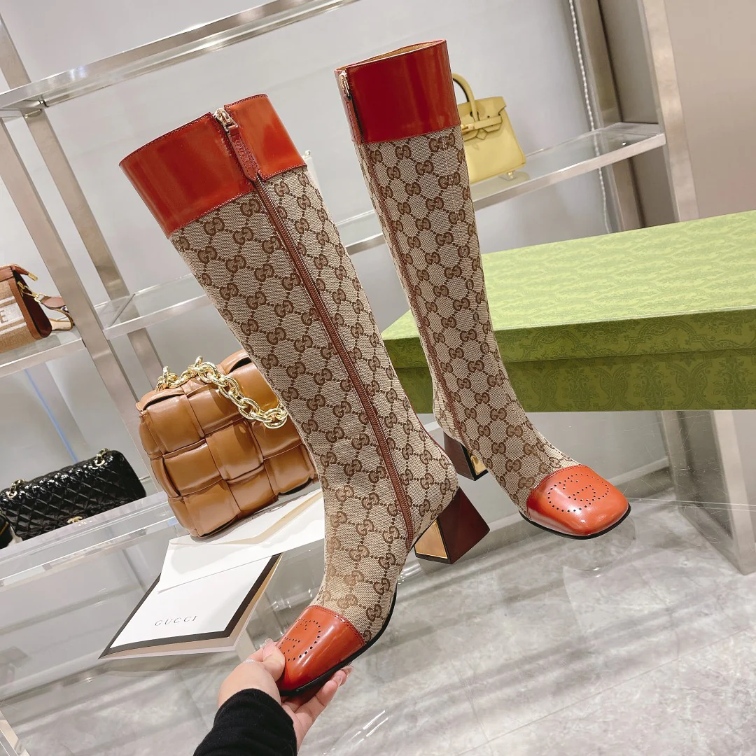 Gucci - 2022 - Уличная пряжка - Винтажные высокие сапоги - Сапоги для верховой езды - 4