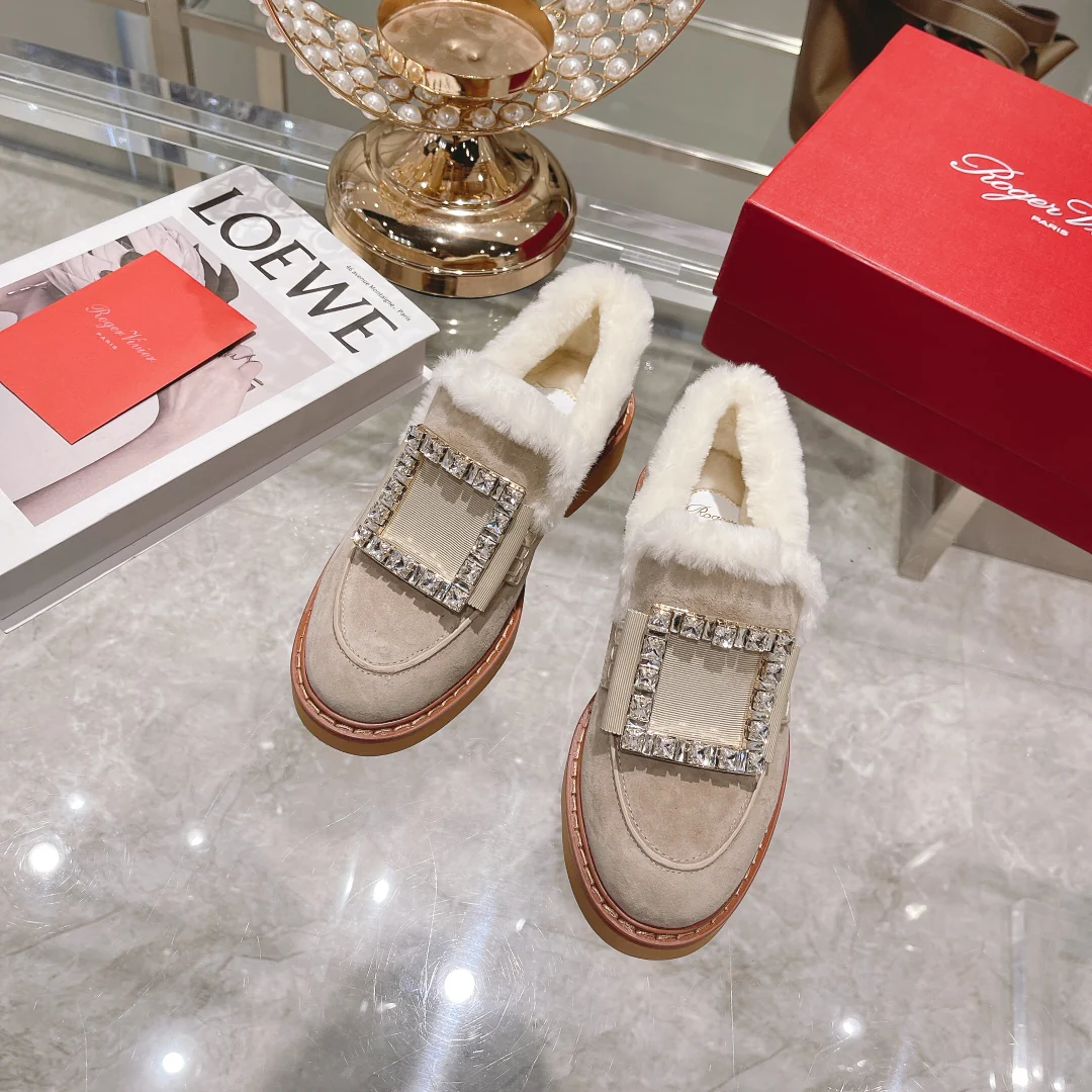 Обувь RV - Новинка сезона осень/зима 2021 - Шерстяные ботильоны на каблуке - Абрикосовый цвет