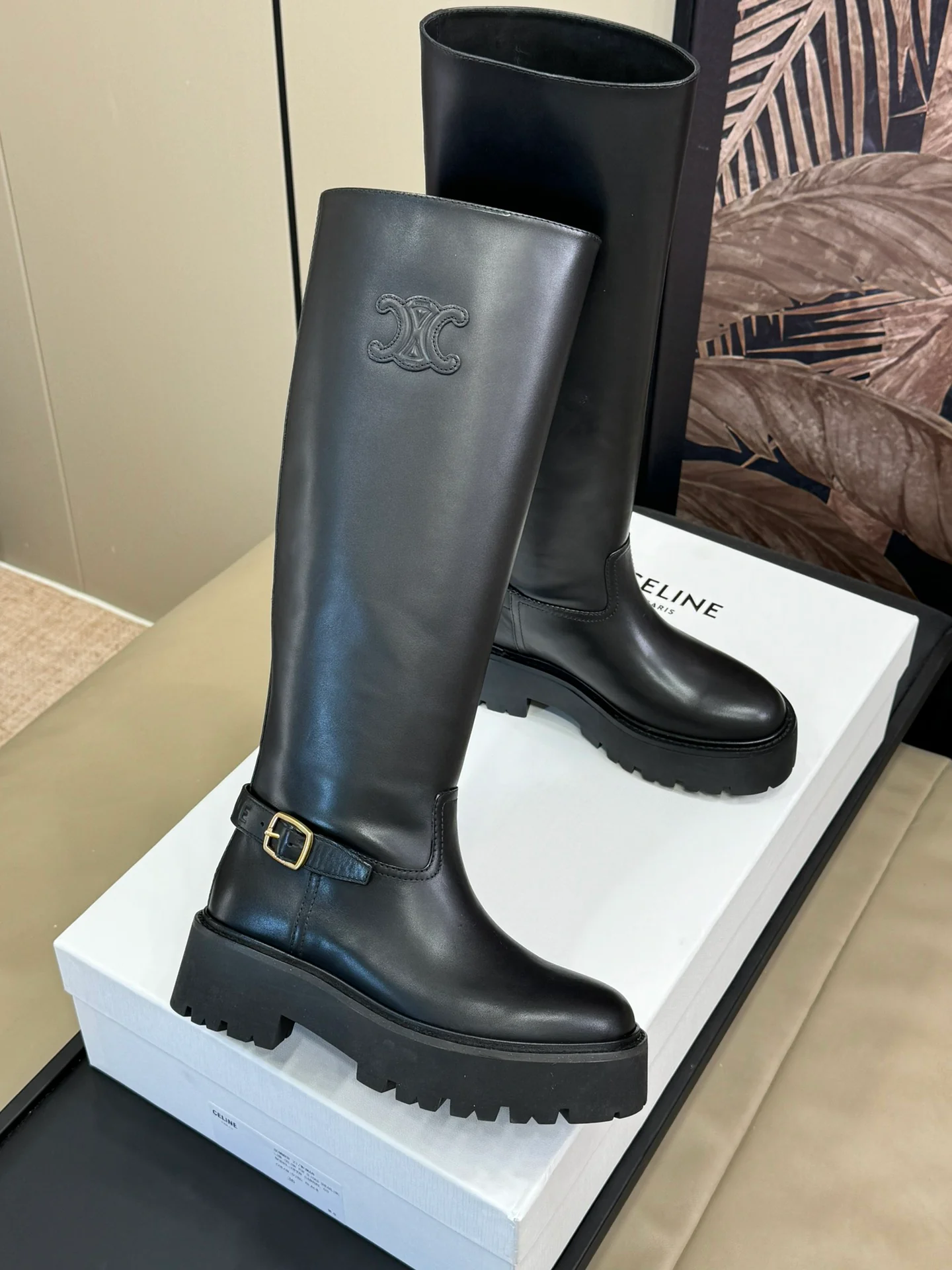 Ботинки Celine Knight 2024 - черные