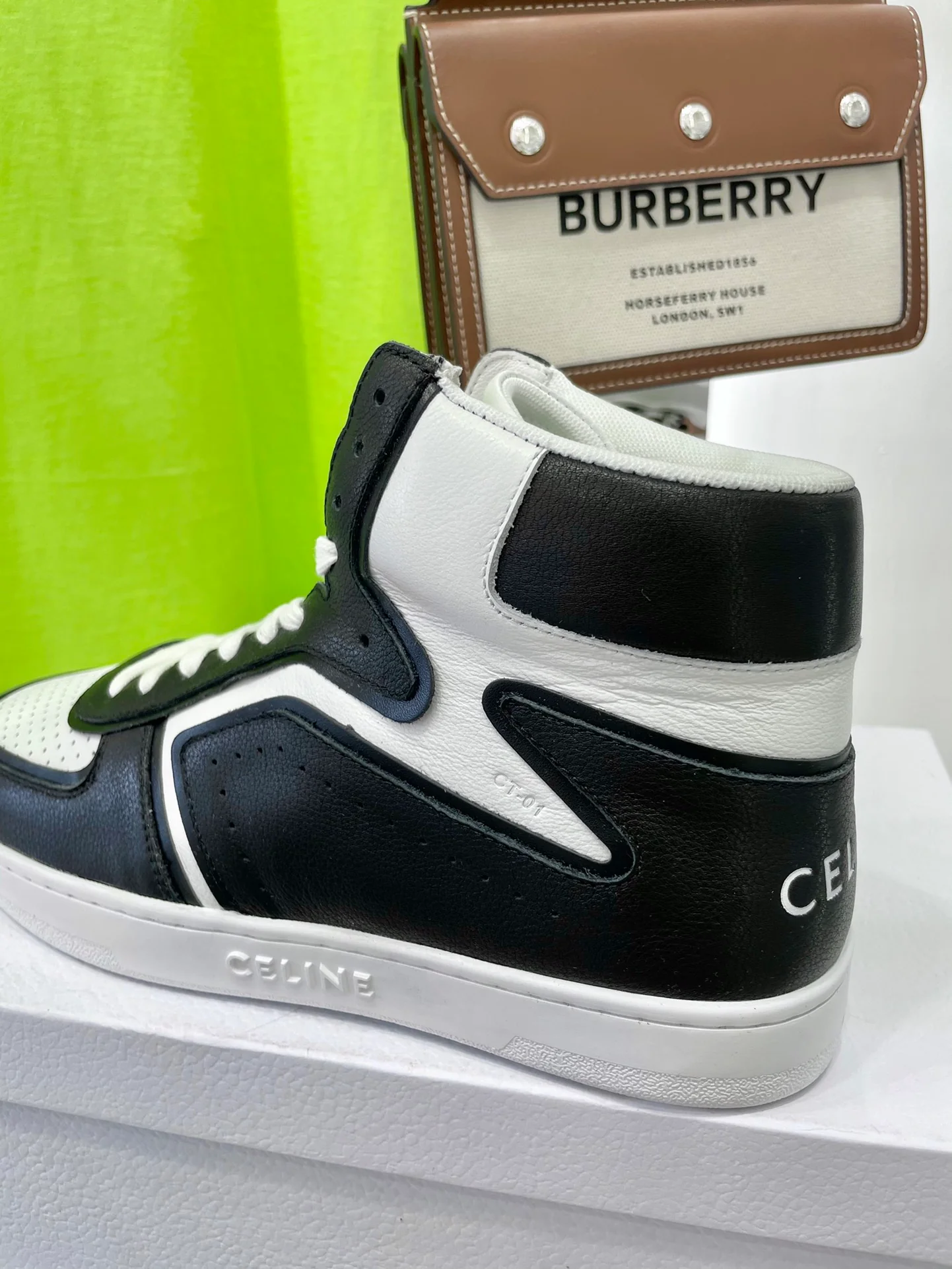 Обувь Celine - Celine - Парный стиль - Высокие кеды - Повседневная обувь - Черно-белая