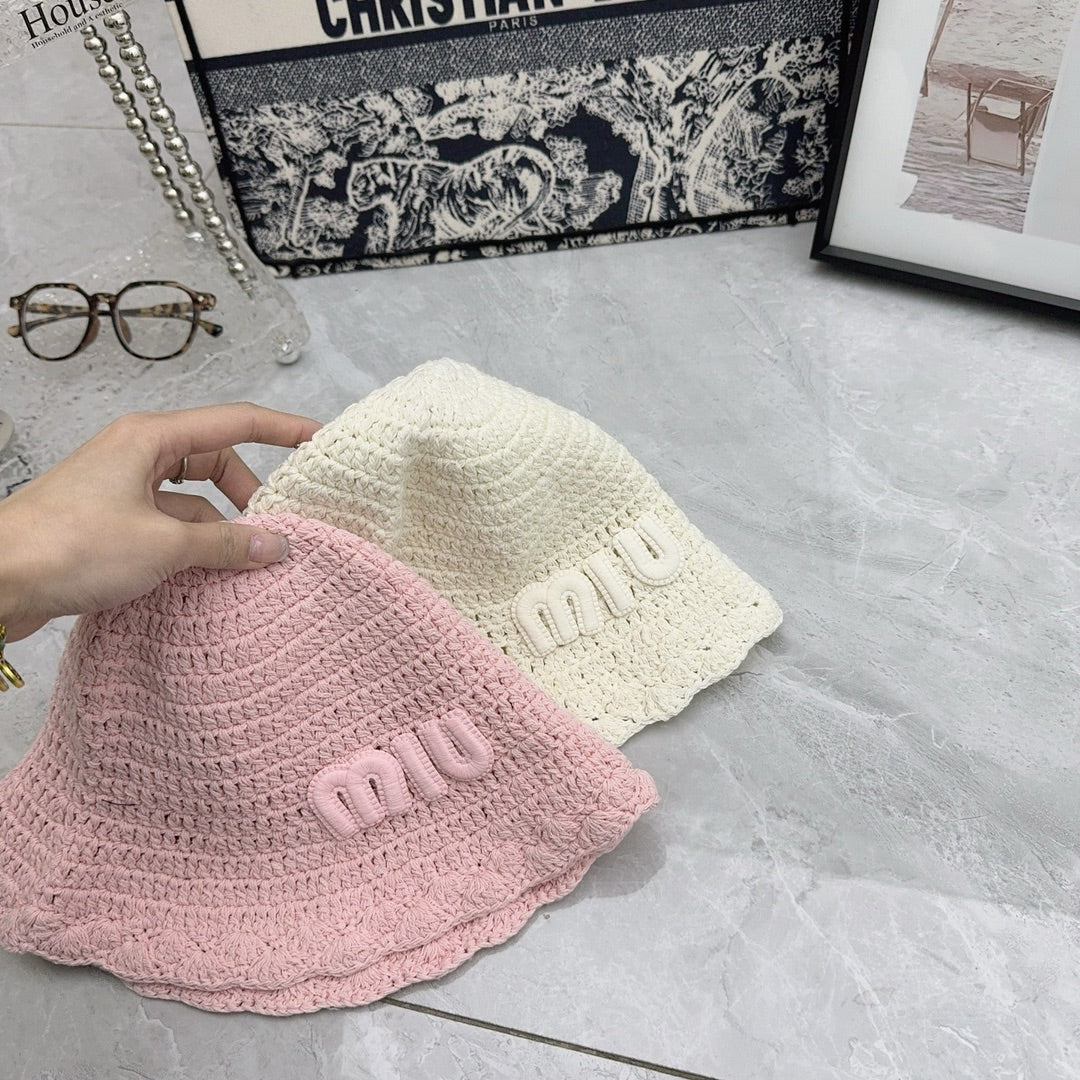 Miu Miu - Плетеная рыбацкая шляпа