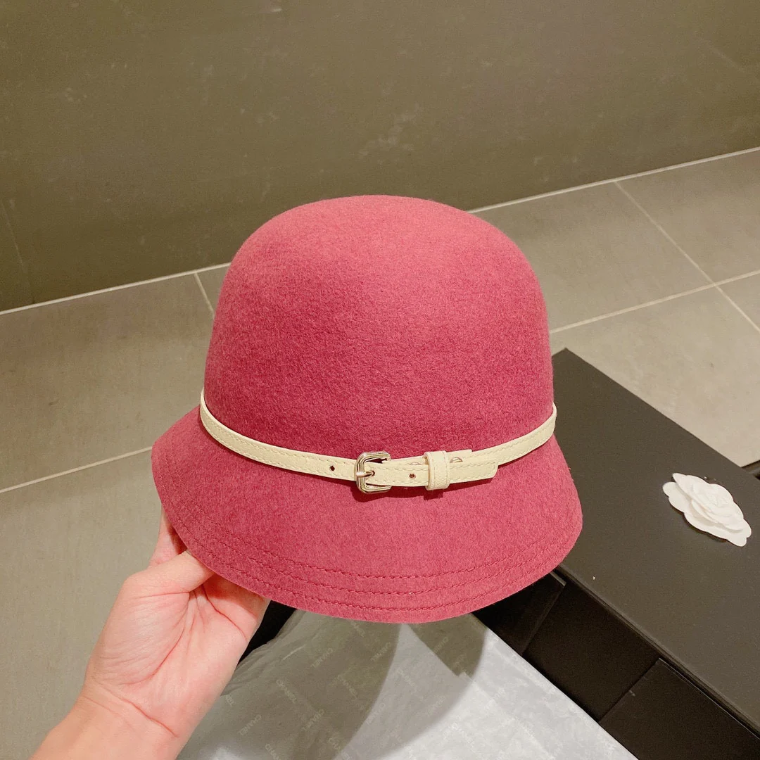 Шерстяная шляпа Hermes - розовая