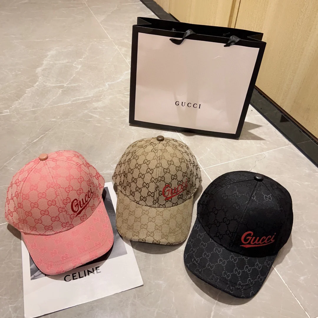 Новинка сезона весна/лето 2023 от Gucci - бейсболка с монограммой - кофейно-коричневый - 1