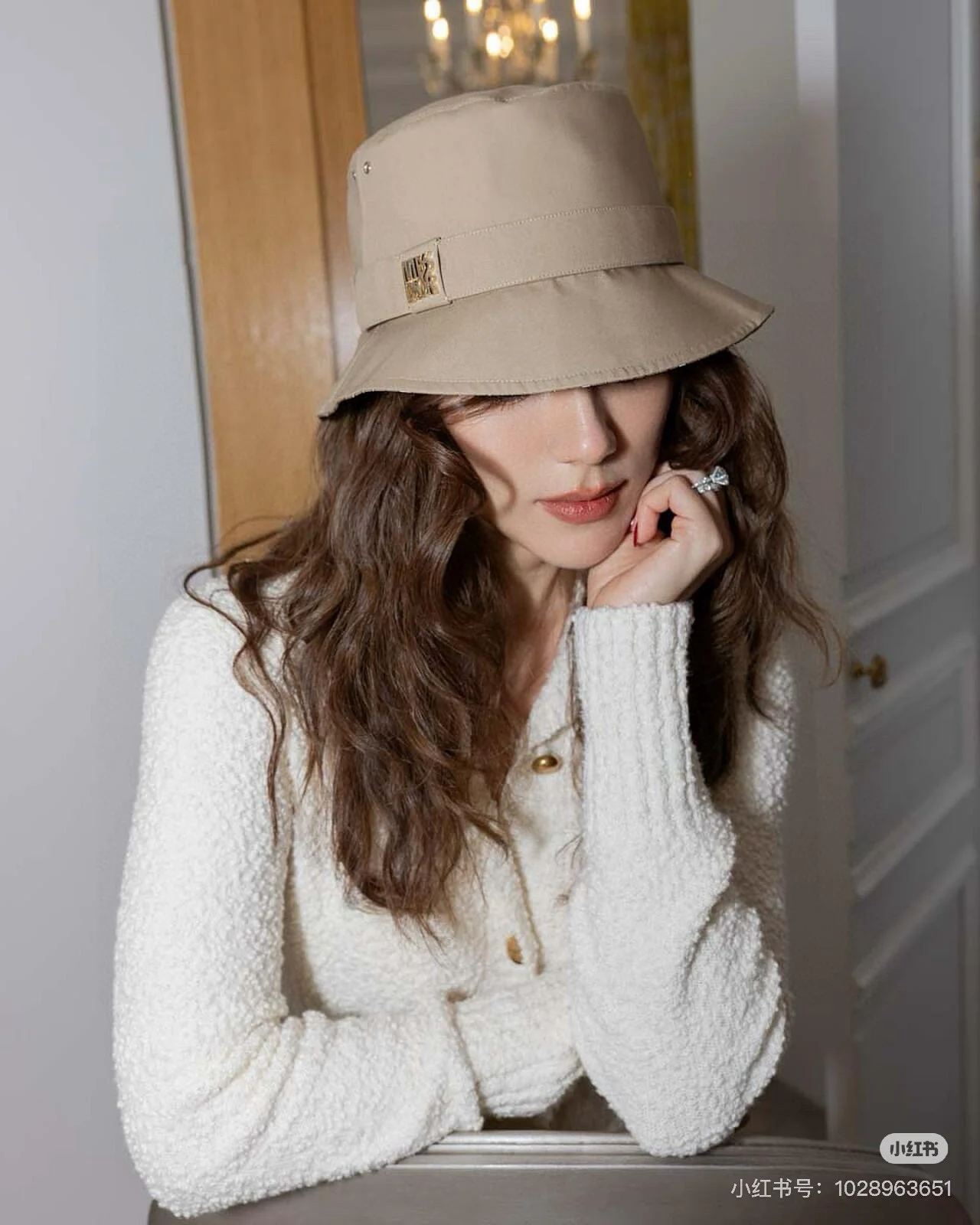 Двусторонняя панама с логотипом Dior - коричневая