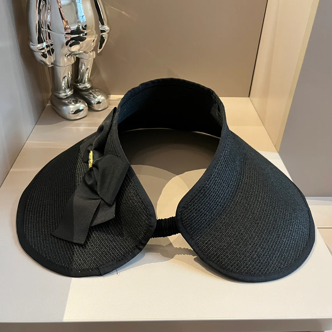 Celine - Новая большая панама с бантом - Черная