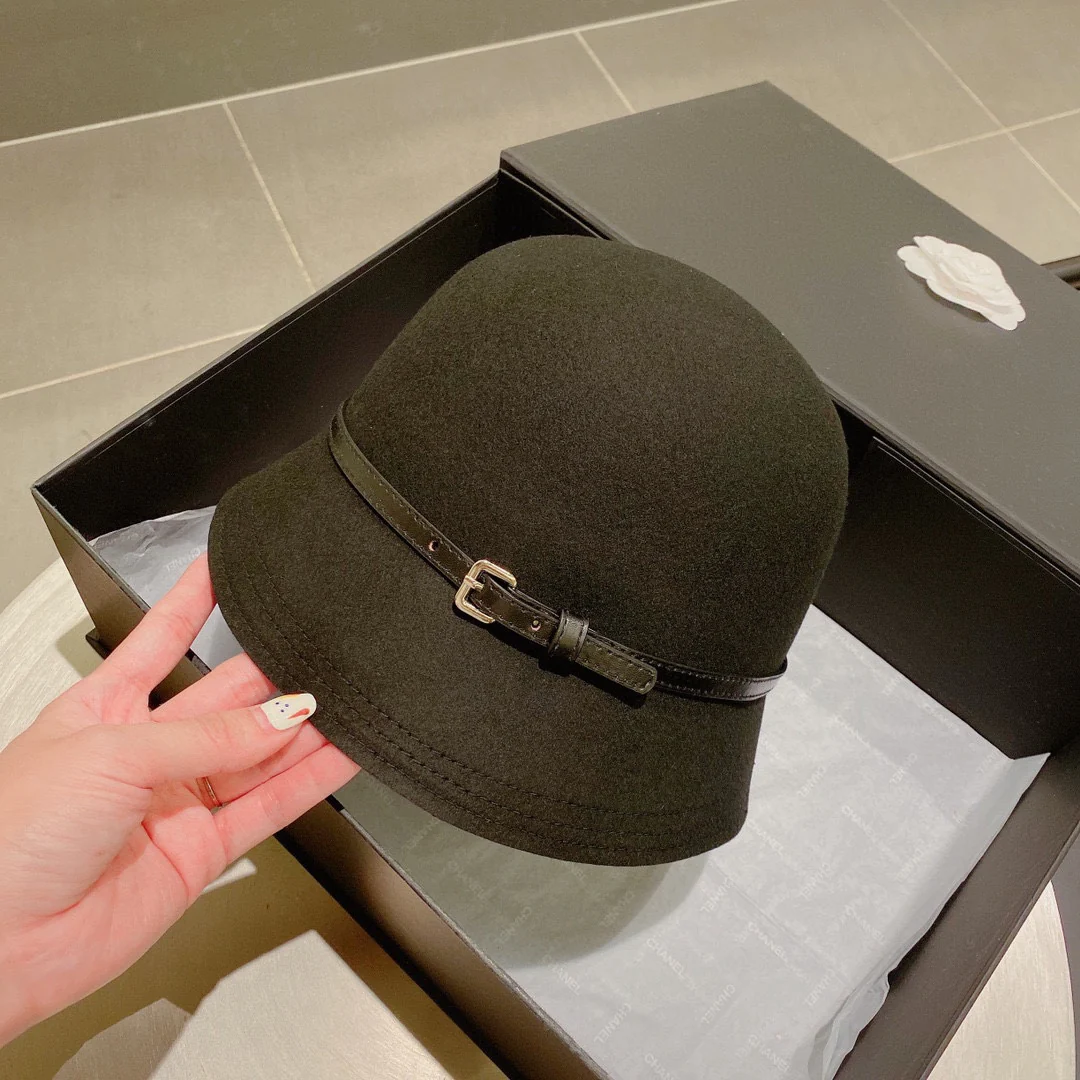 Шерстяная шляпа Hermes - черная - 2