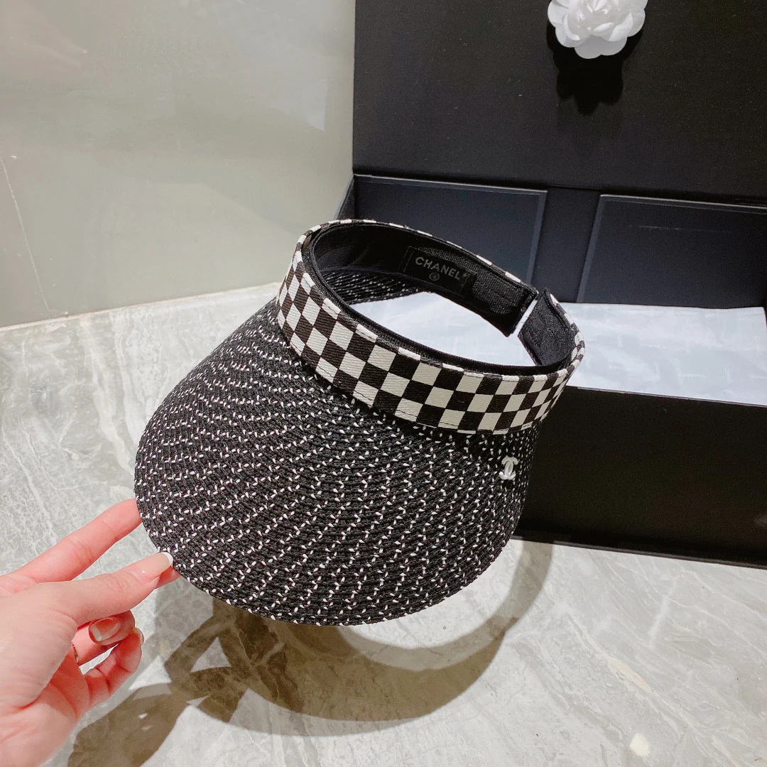 Солнцезащитная шляпа Chanel - Открытый жилет - Черная