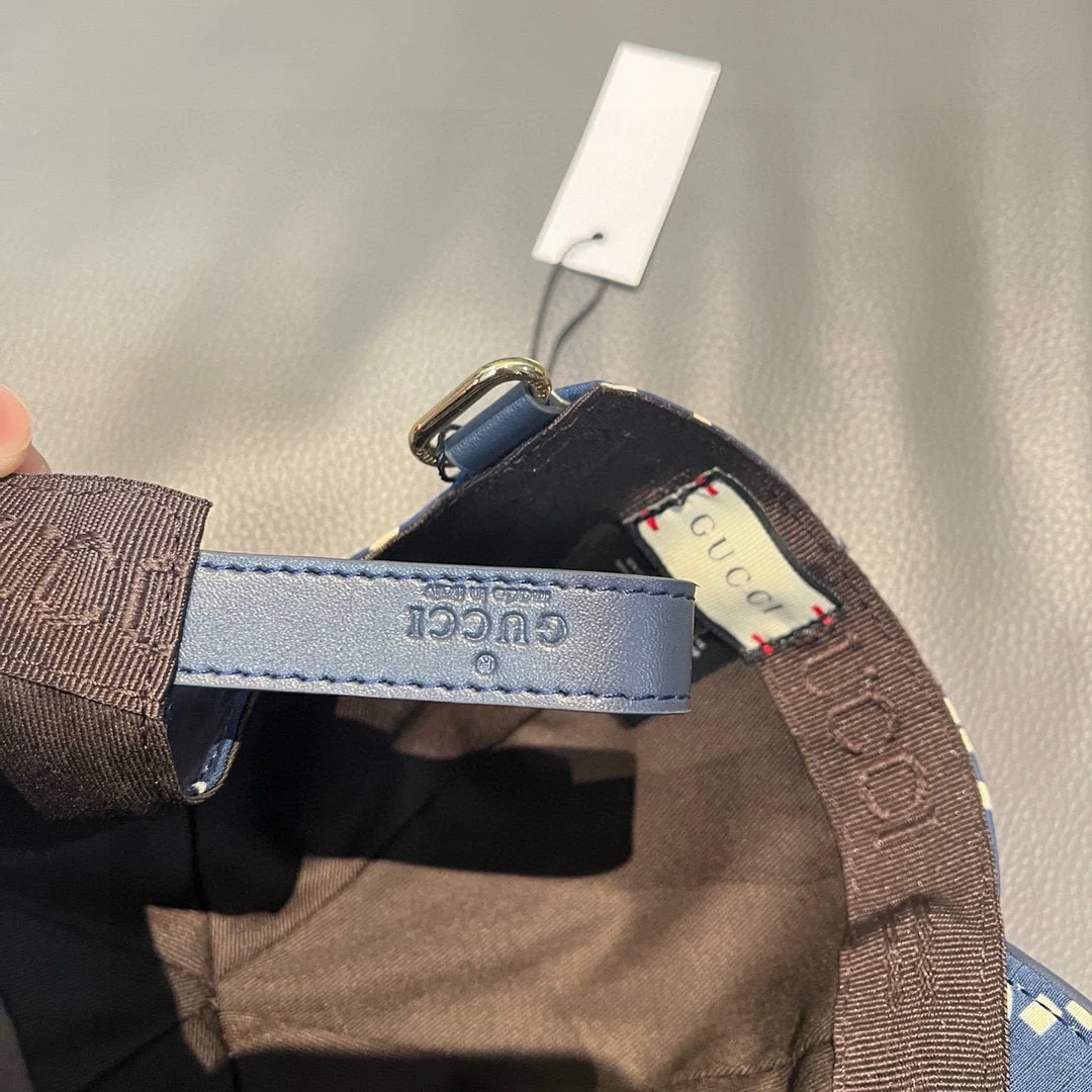 Gucci - Новая бейсболка из парусины с двойной буквой G - Темно-синяя