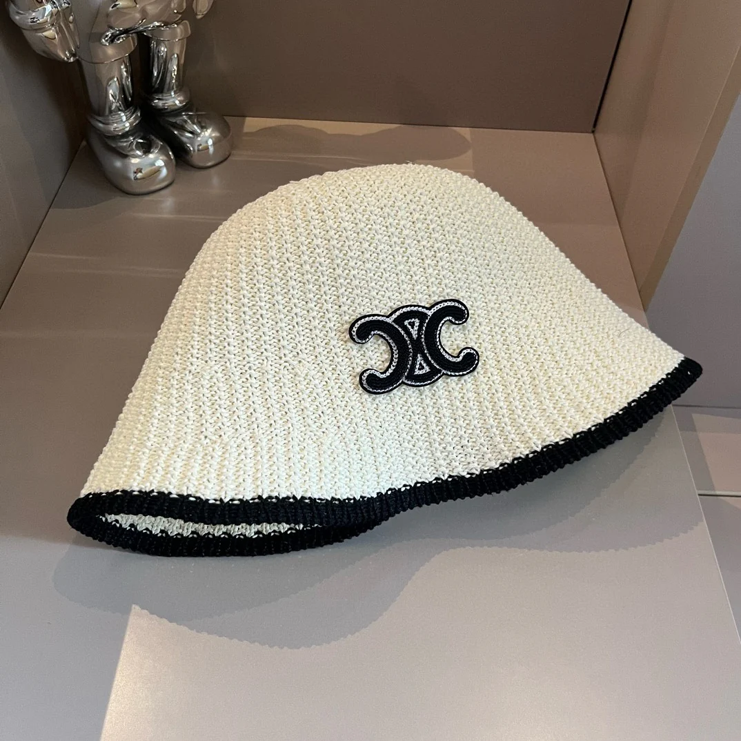 Celine - Новая модная вязаная панама - белая