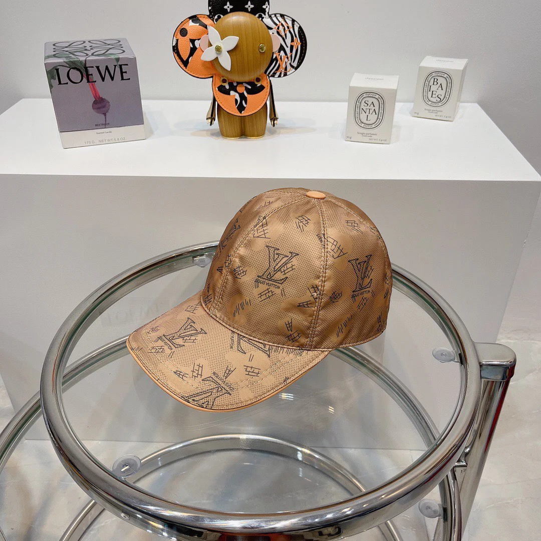 LV - Новая классическая бейсболка с монограммой, нанесенной методом шелкографии - Кофейно-коричневый