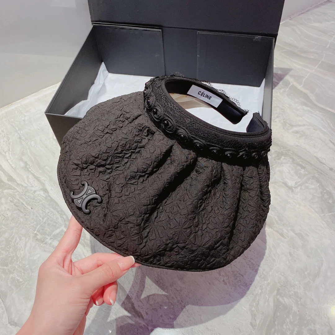 Celine Триумфальная арка Шляпа от солнца с жемчугом