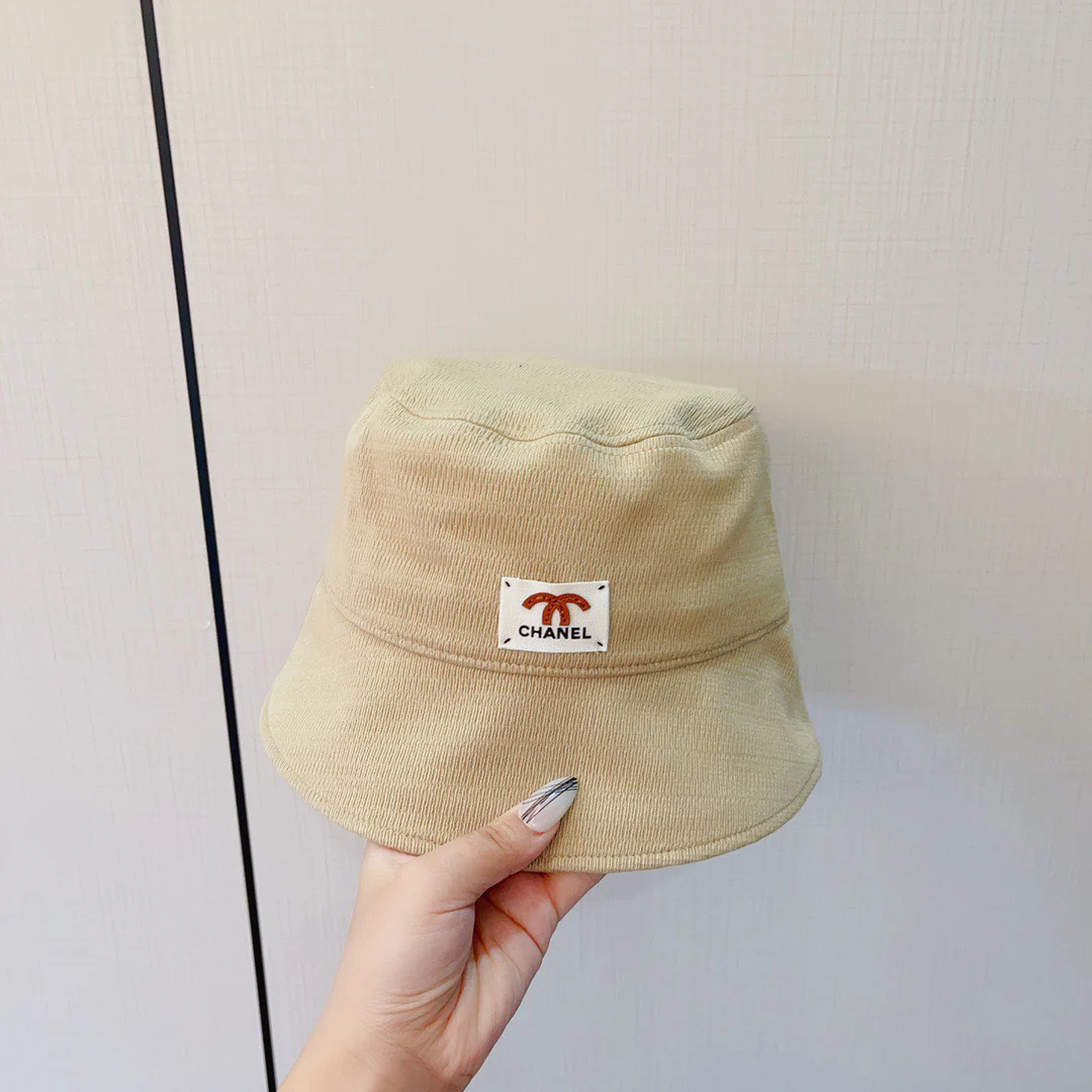 Chanel - Новая хлопковая рыбацкая шляпа с диагональным плетением