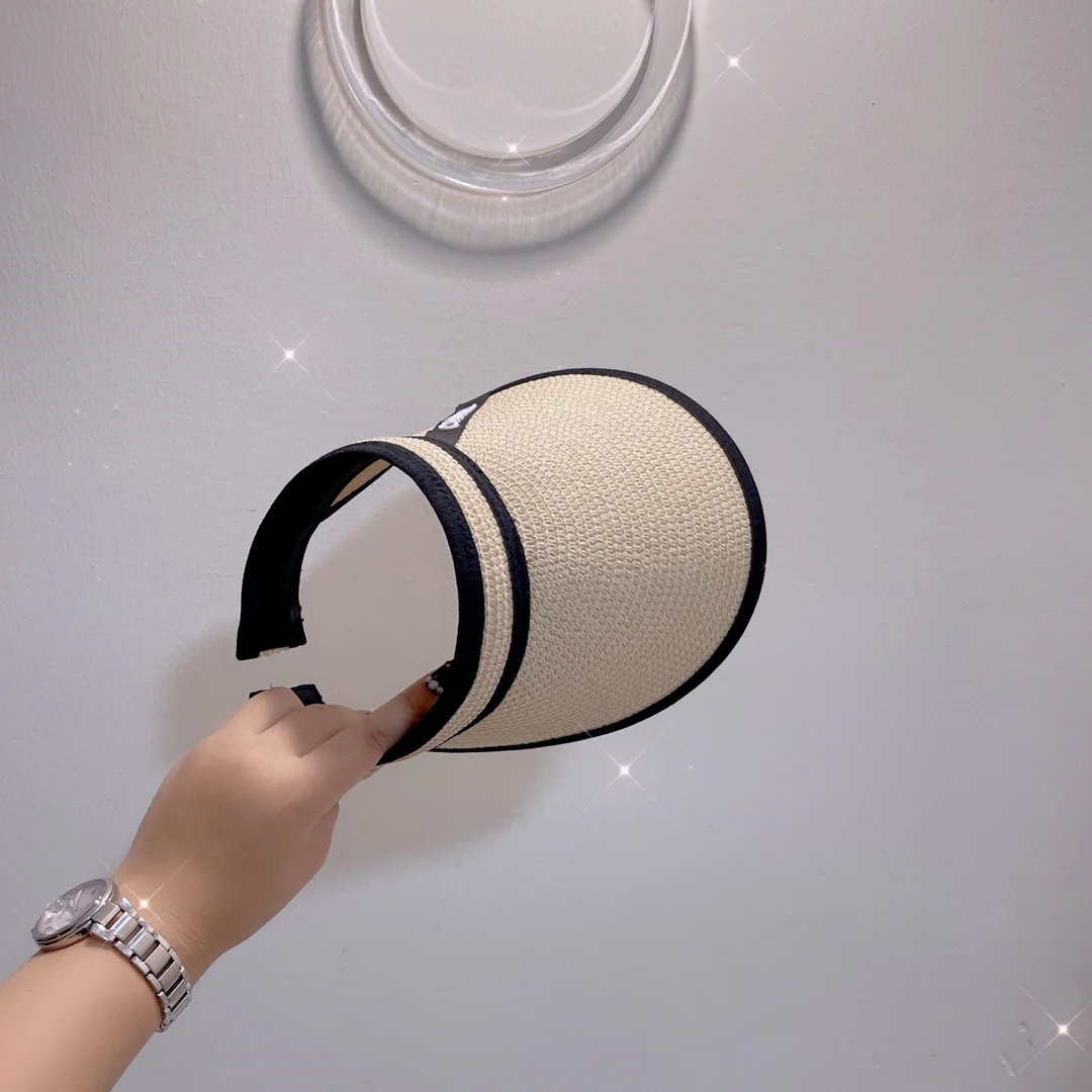 Солнцезащитная шляпа Chanel - Открытый жилет - Абрикосовый