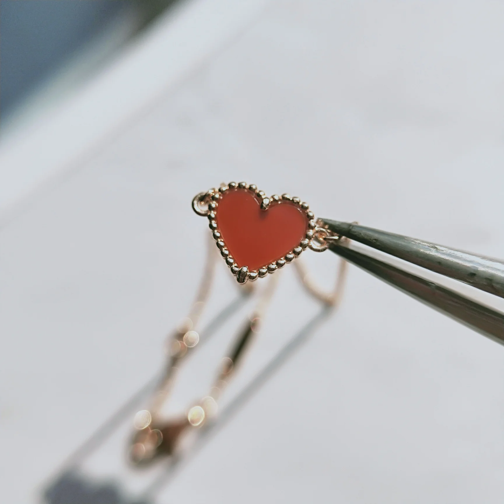 VCA - Красное сердце - Браслет - Колье - Серьги