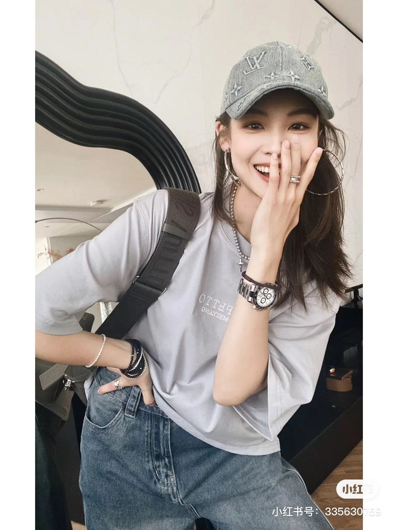 LV - Новая джинсовая бейсболка в стиле ретро