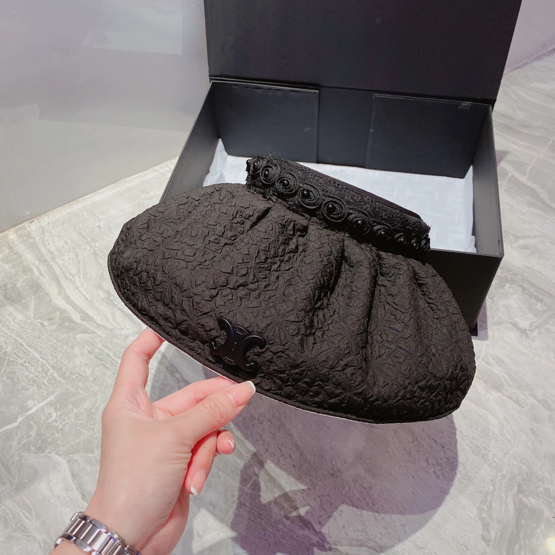 Celine Триумфальная арка Шляпа от солнца с жемчугом