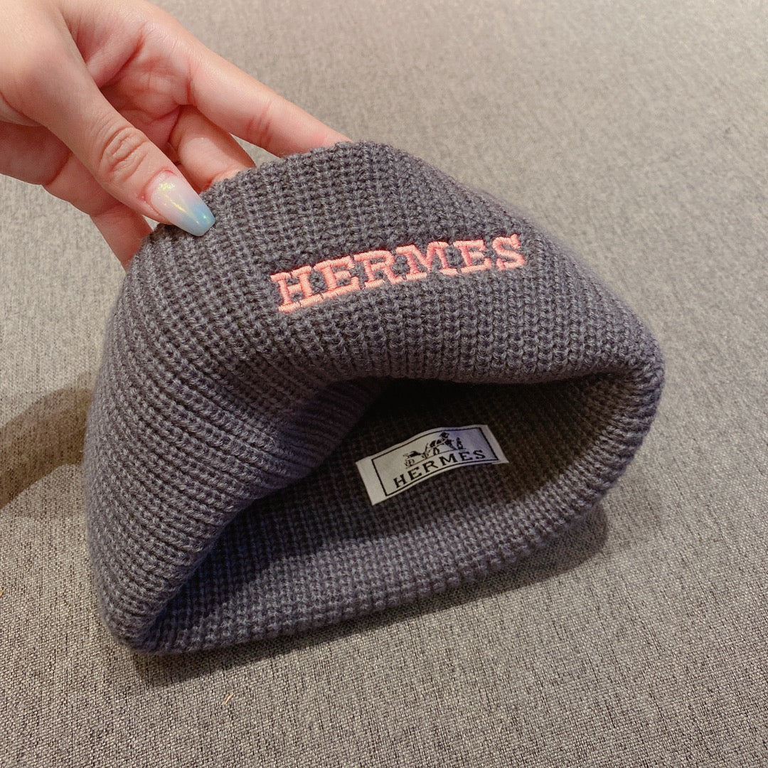 Hermes - Вязаная шапка-бини - Унисекс - Серая
