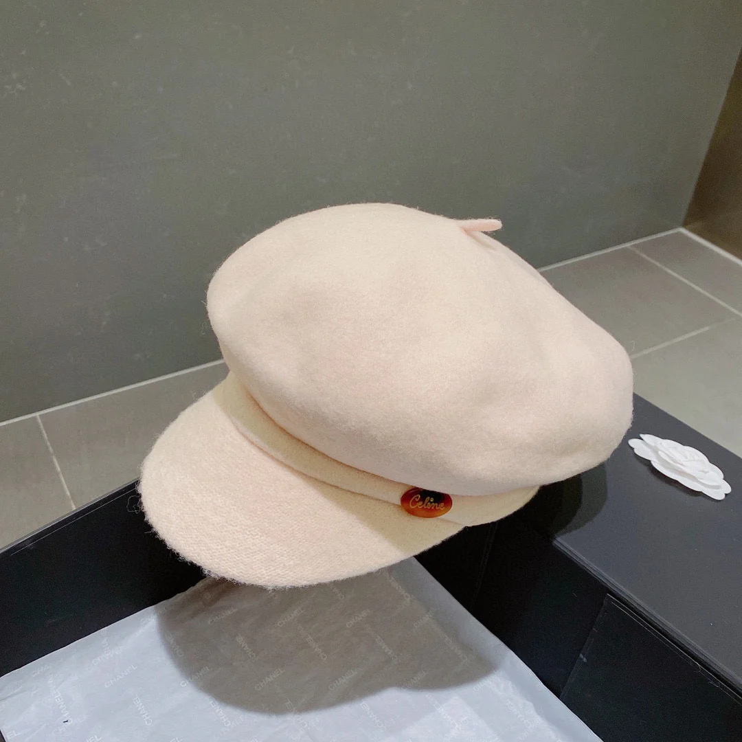 Шерстяной берет Celine - белый