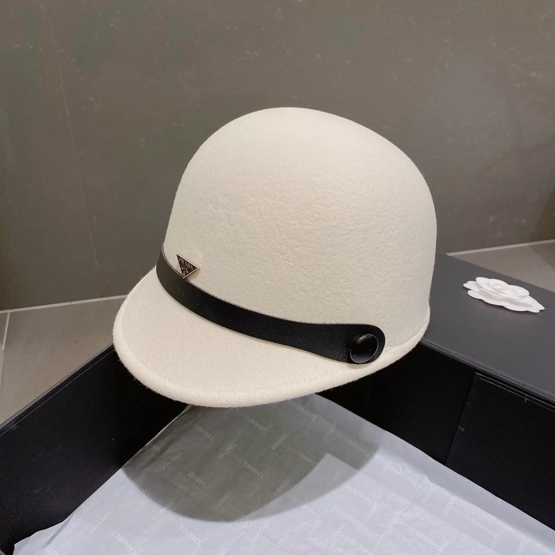 Prada - Шерстяная шляпа для верховой езды - Белая