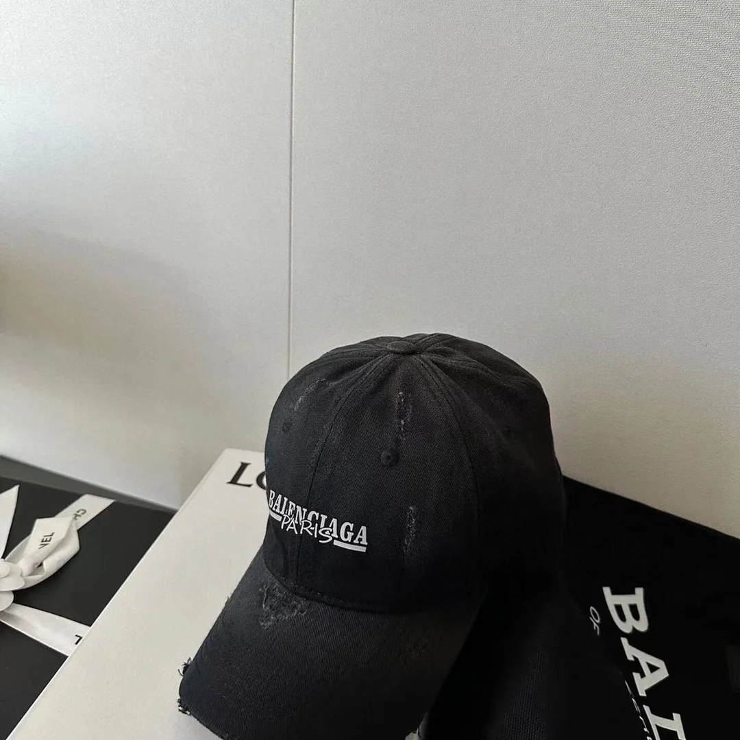 Balenciaga - Рваная бейсболка - Железно-серый