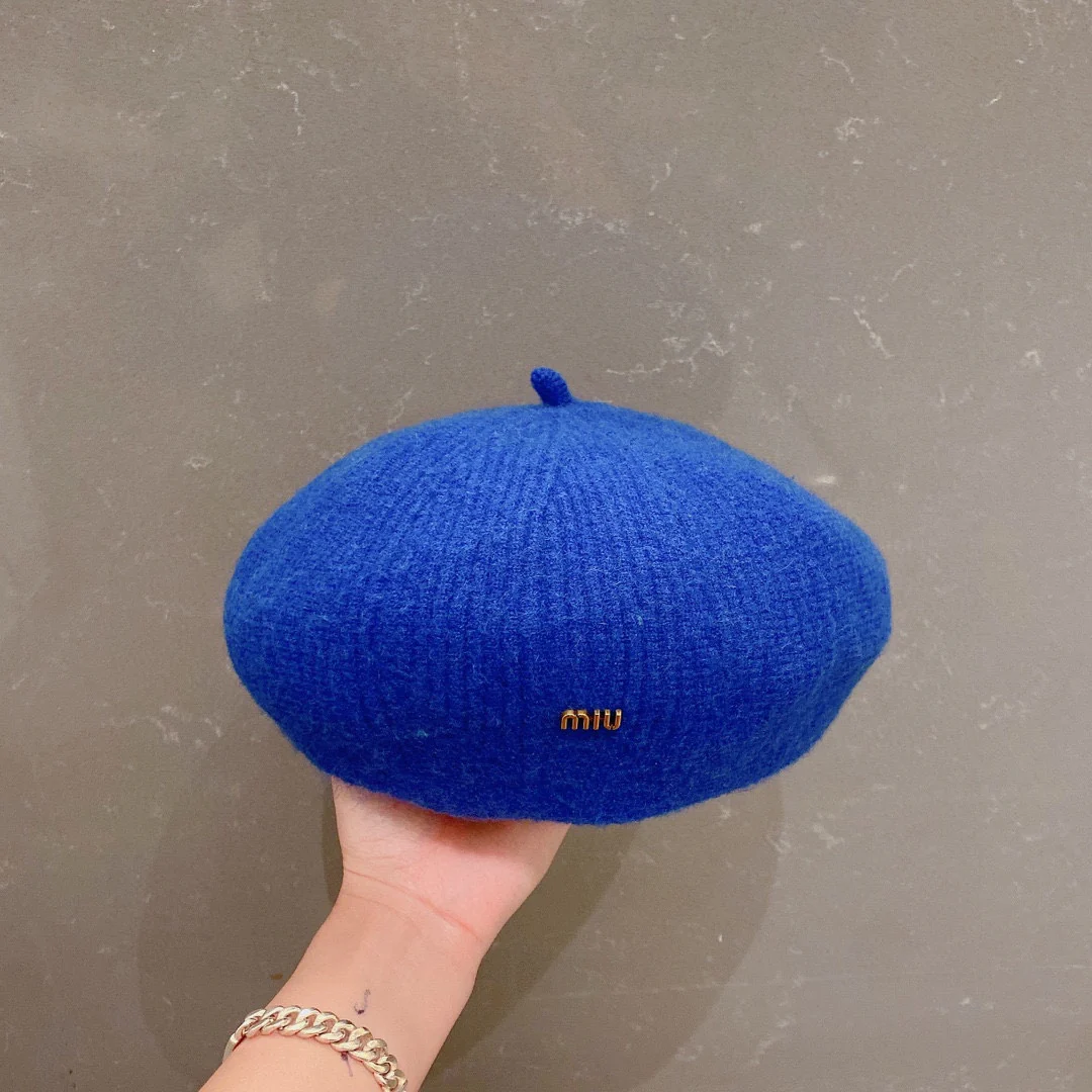 Miu Miu - Шерстяной берет - Синий