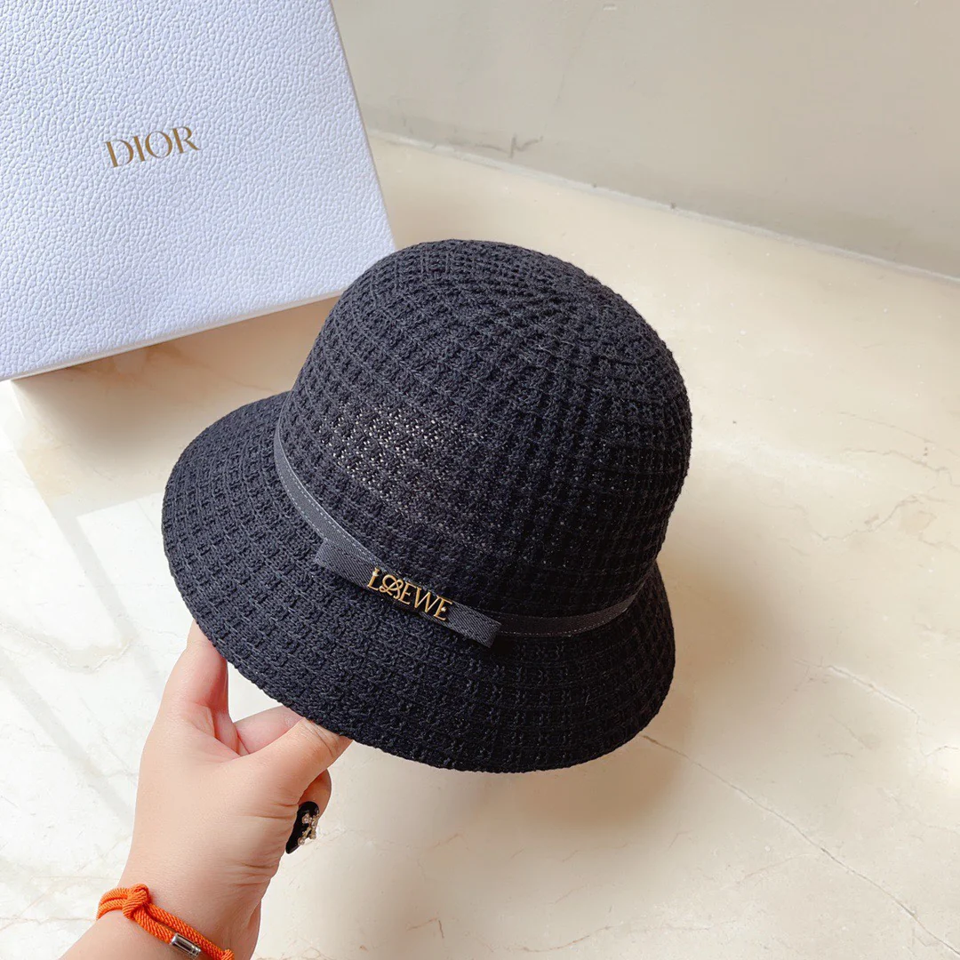 Lolway - Вязаная рыбацкая шапка с перекрещенными нитями - Черная