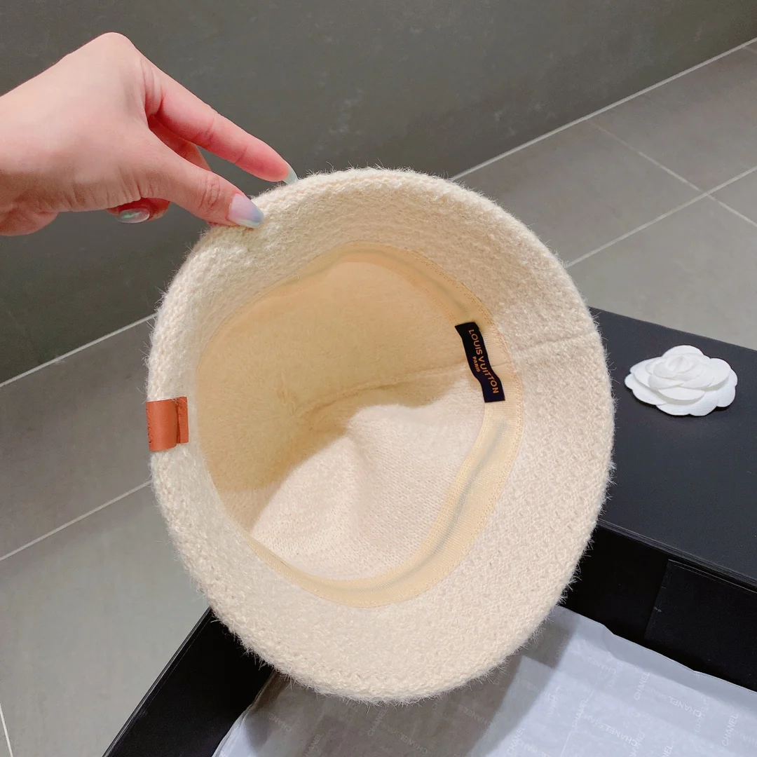 Lolway - Вязаная рыбацкая шапка - Белая