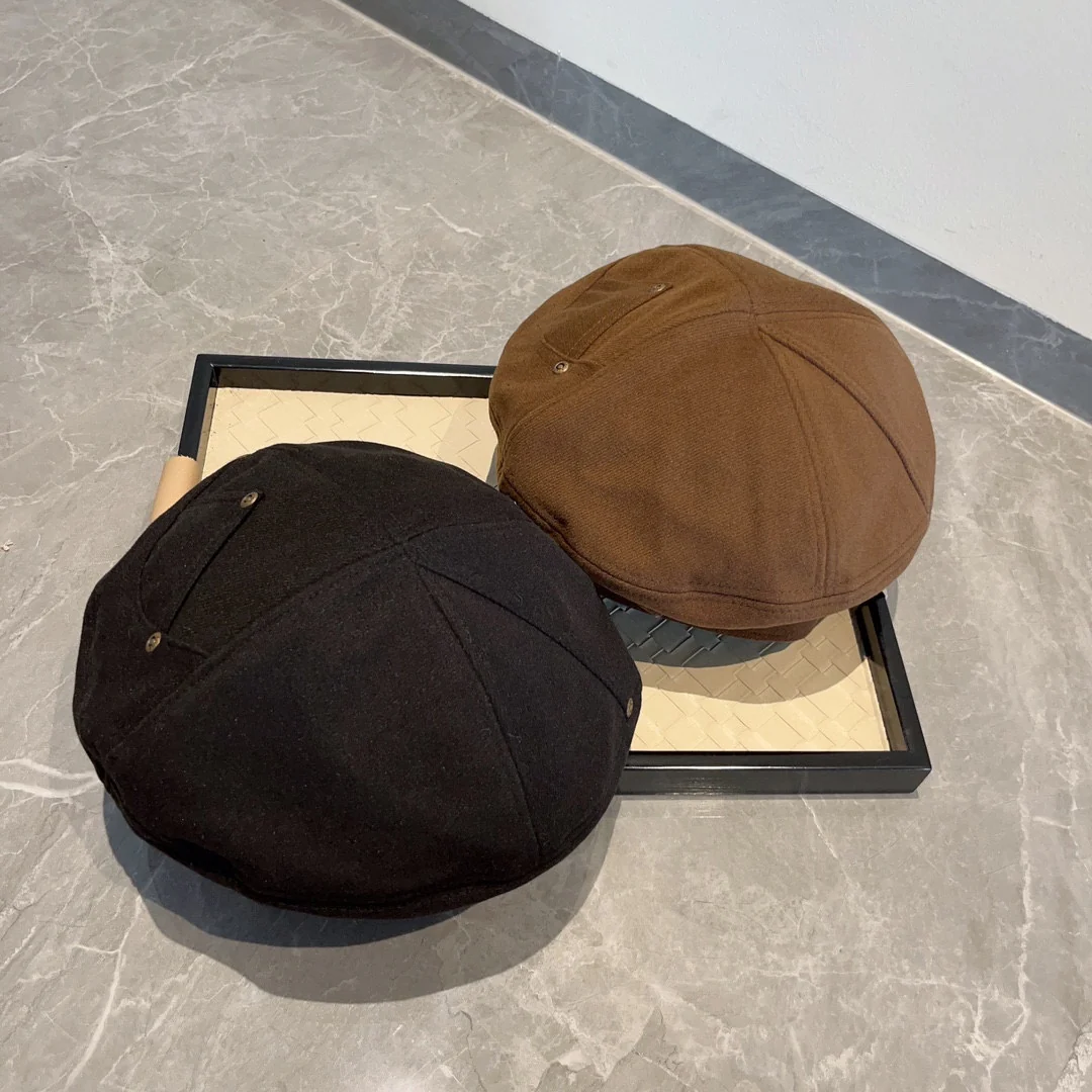 Chanel - Осенне-зимний модный берет - Кофейно-коричневый