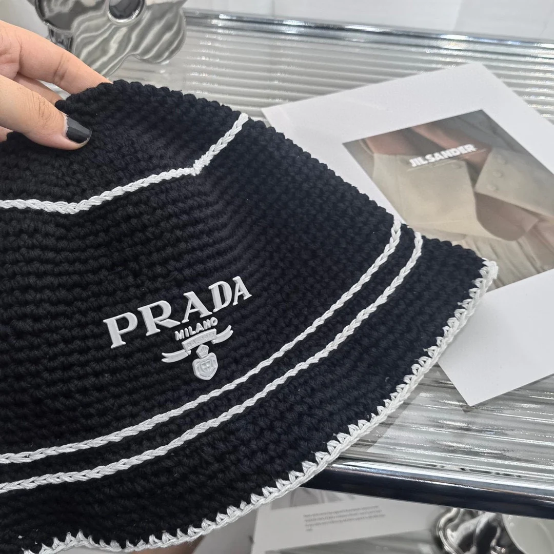 Prada - Вязаная рыбацкая шапка - 1