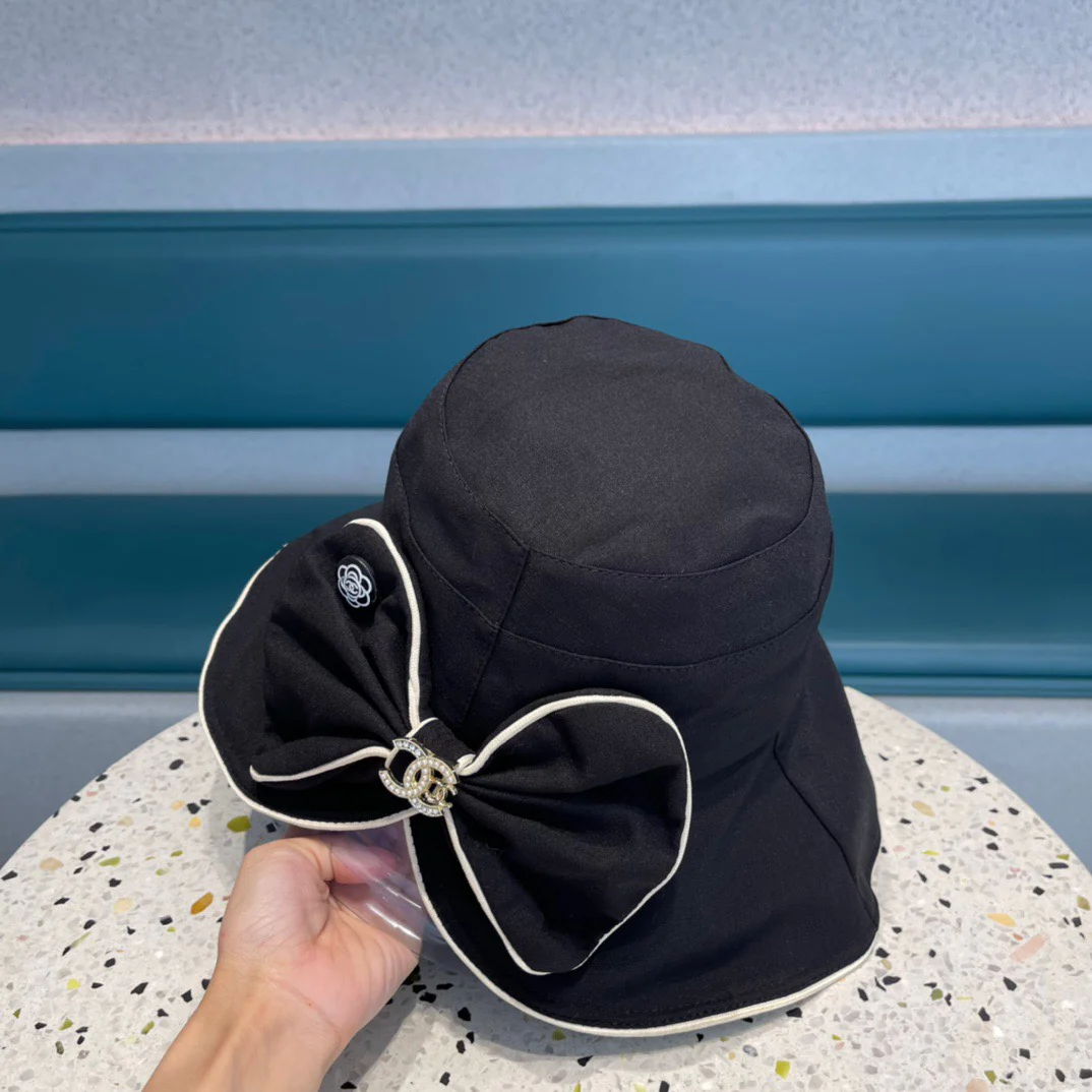 Chanel - Рыбацкая шляпа - Черная - 3