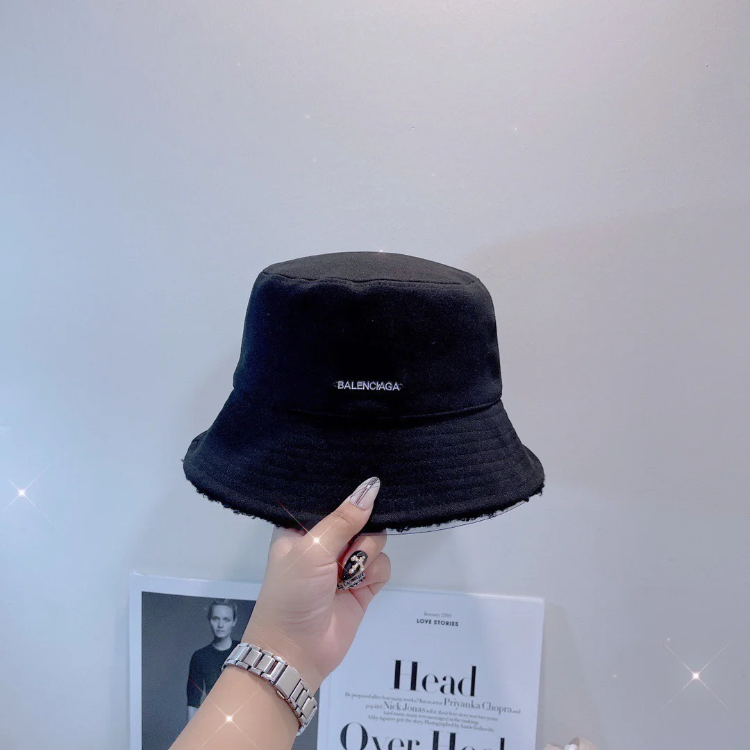 Balenciaga - Двусторонняя рыбацкая шляпа из овчины - Черная