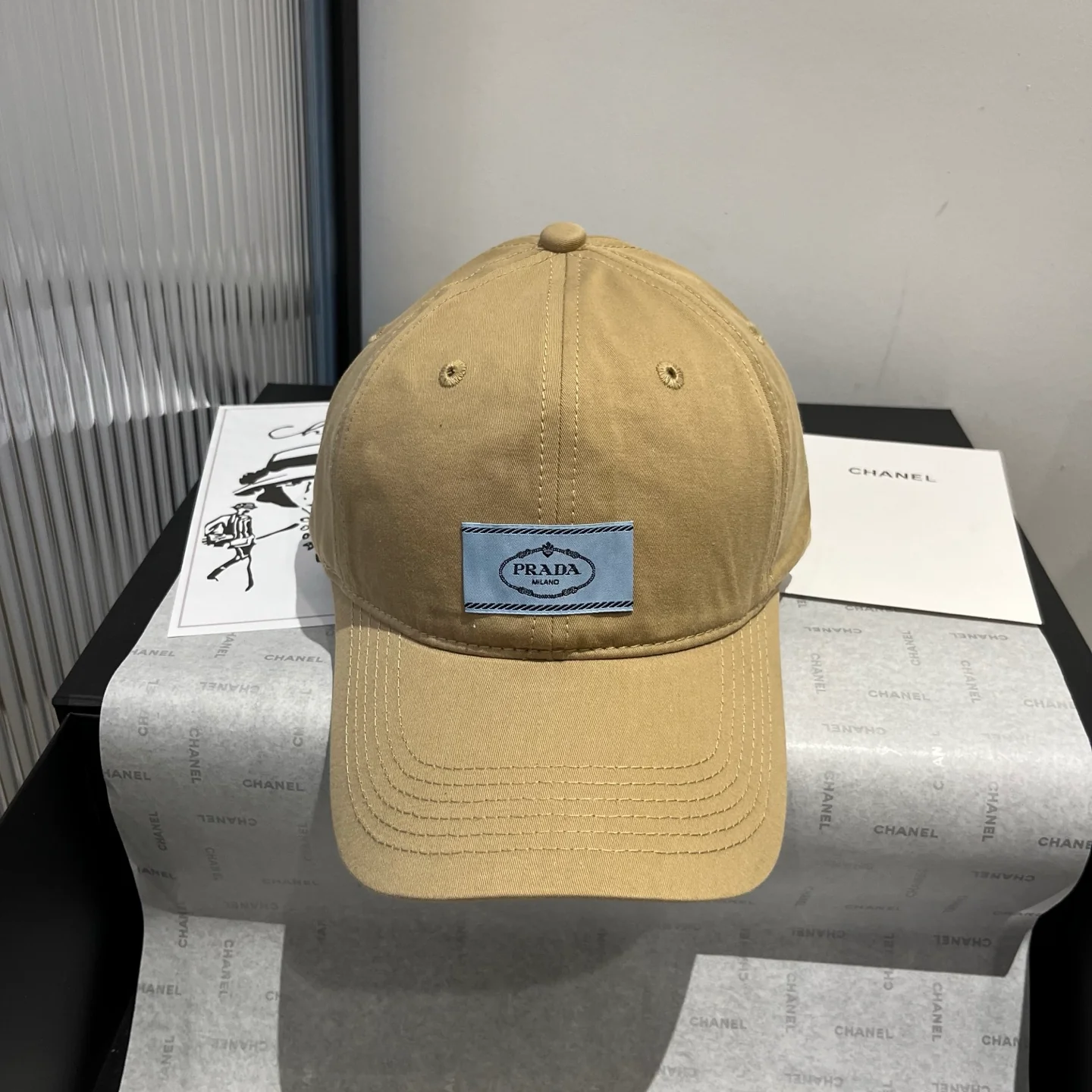 Бейсболка с логотипом Prada - цвет куркумы