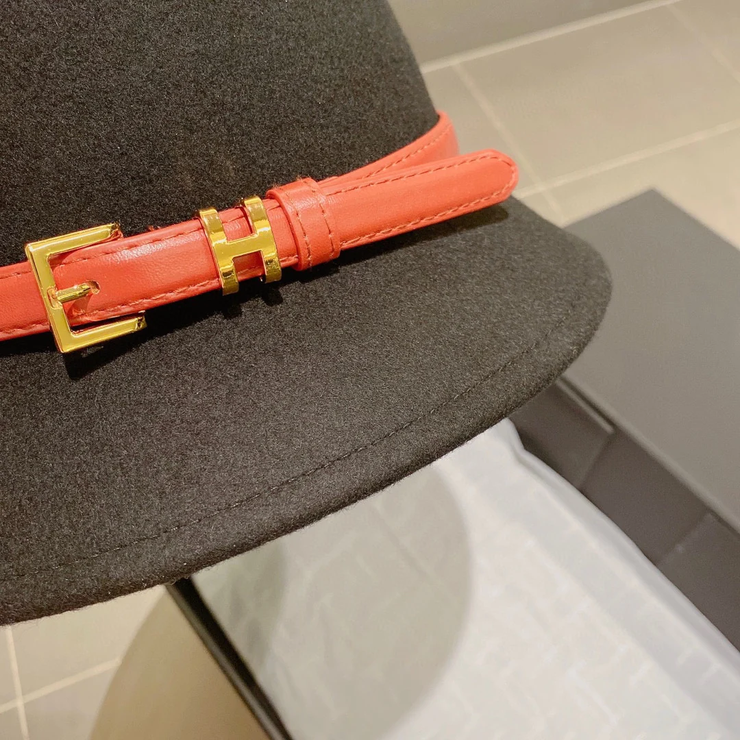 Шерстяная шляпа Hermes - черная - 1