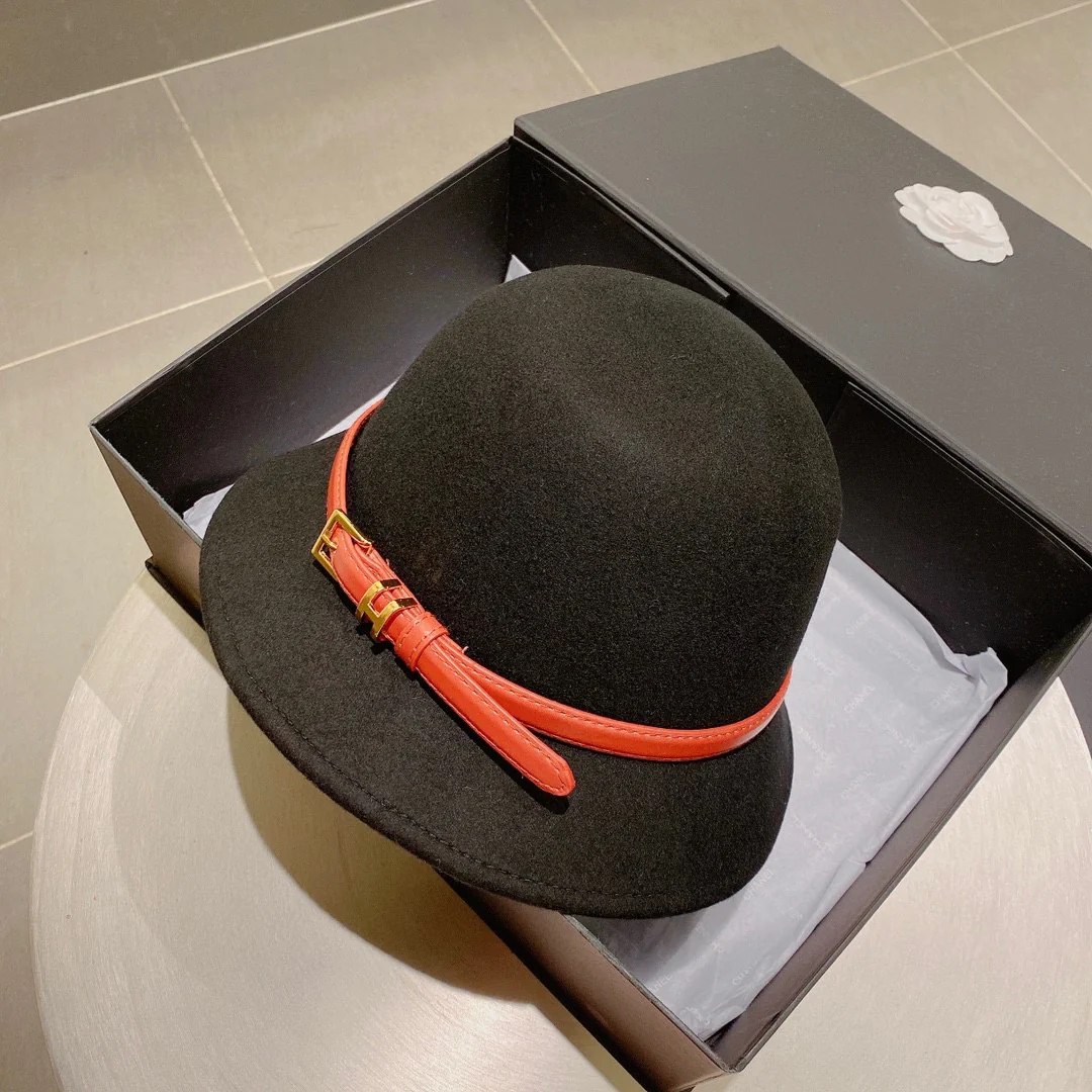 Шерстяная шляпа Hermes - черная - 1