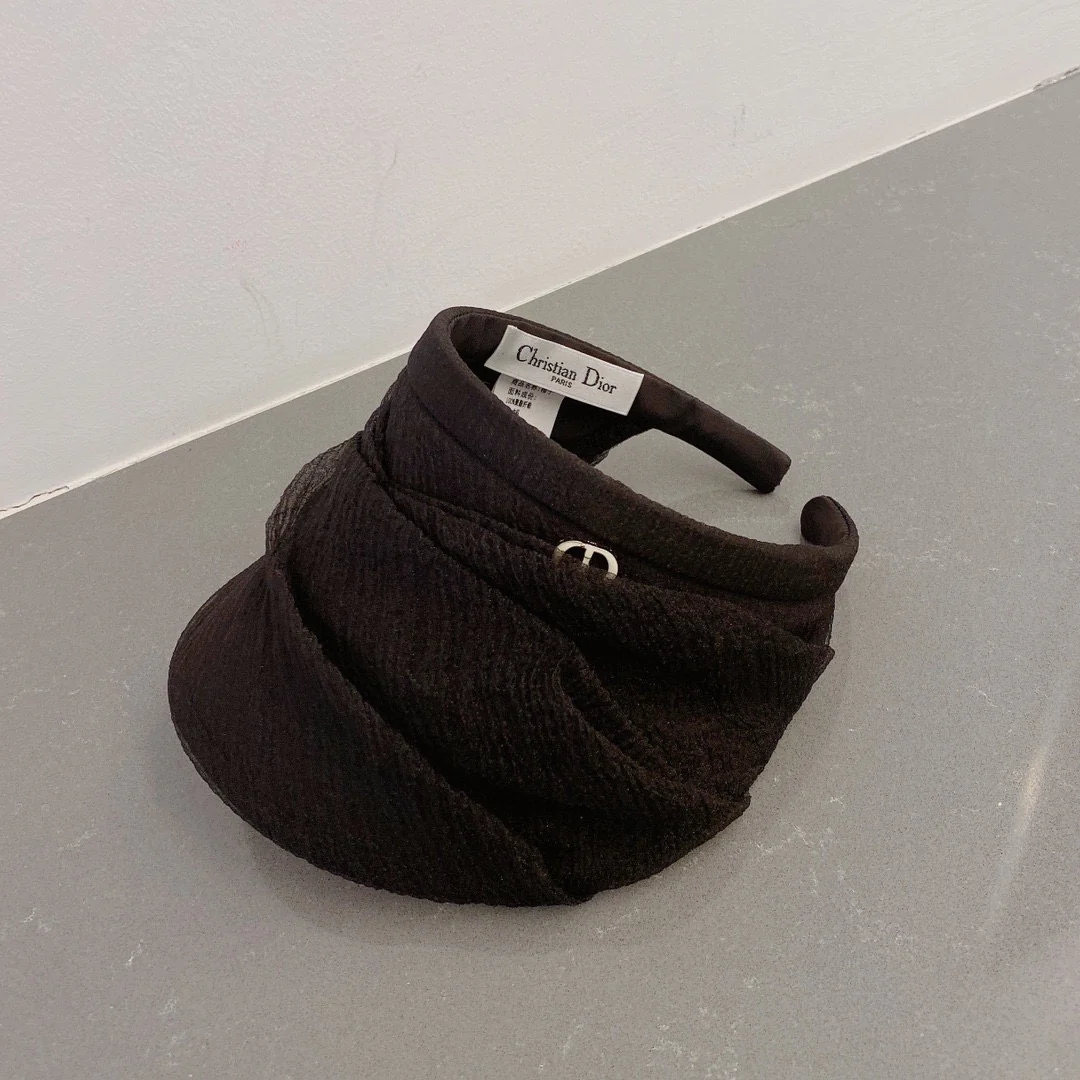 Новые поступления коллекции Dior весна/лето 2023 - Шляпа-козырек - Солнцезащитная шляпа - Шелковая - Черная