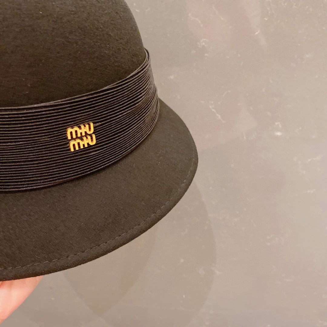 Miu Miu - Шерстяная панама - Черная