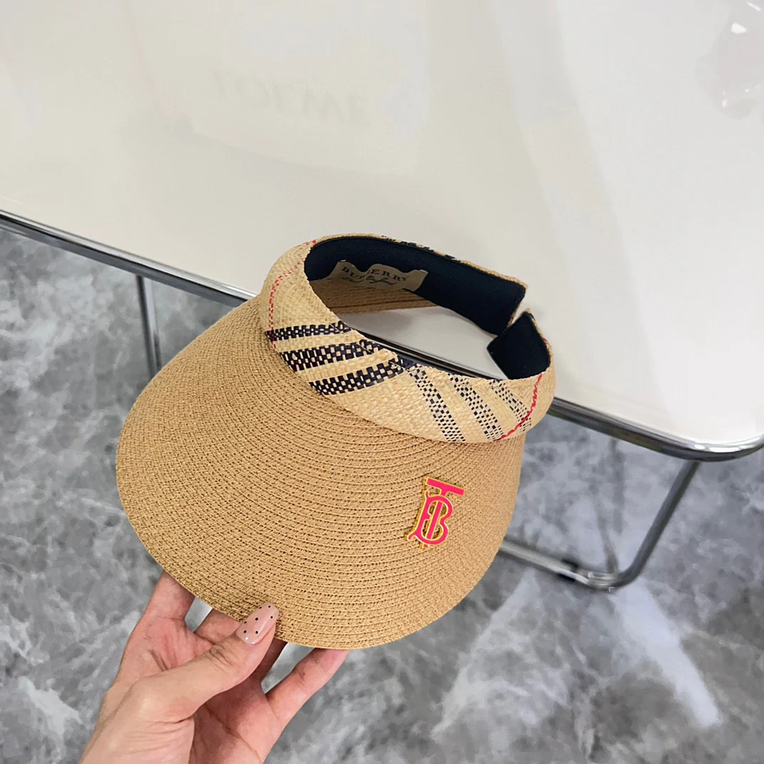 Новинка лета 2024 от Burberry - Классическая клетчатая солнцезащитная шляпа - Цвет хаки