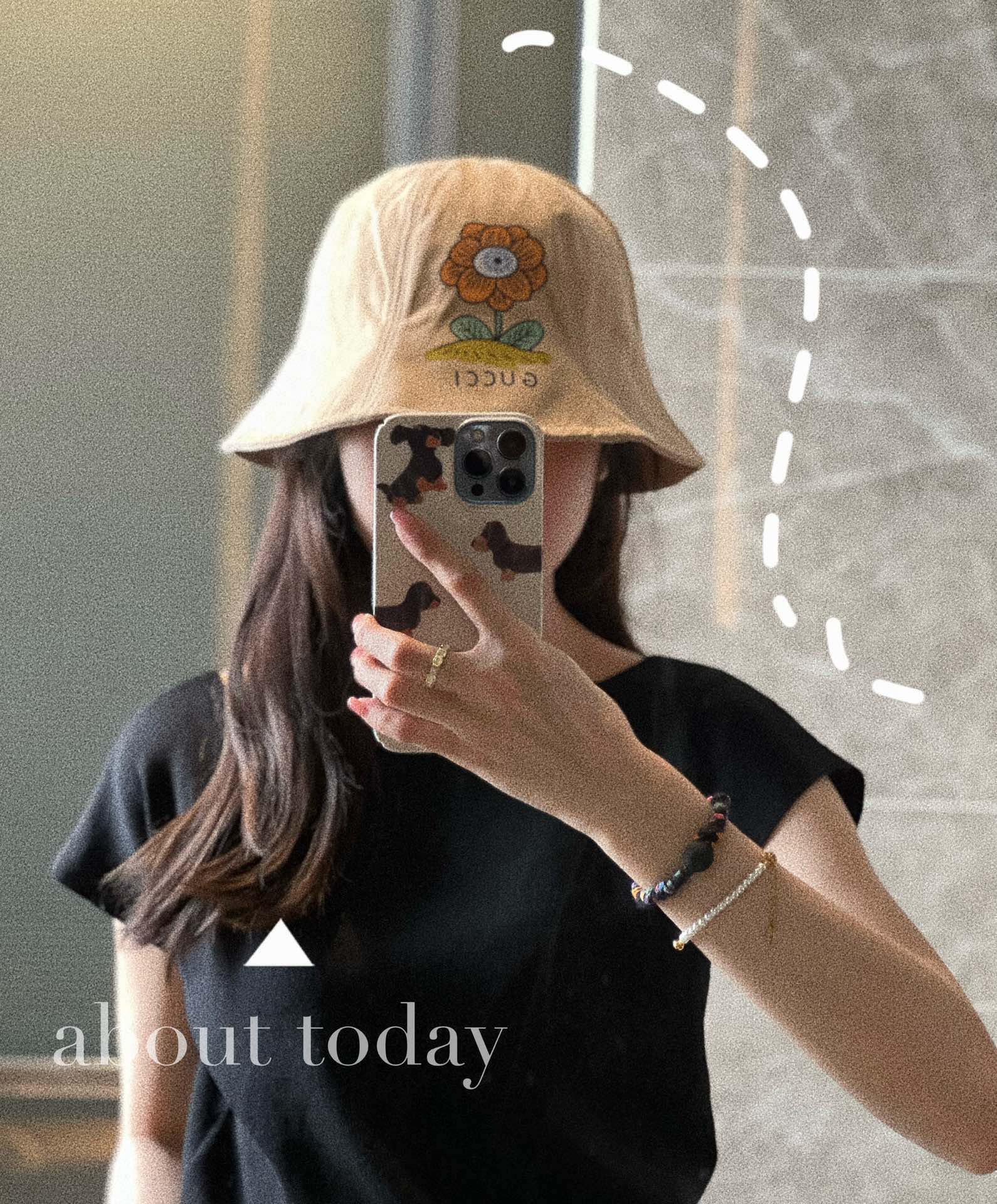 Новинка сезона весна/лето 2023 от Gucci - Круглая панама с цветочным принтом - Абрикосовый цвет