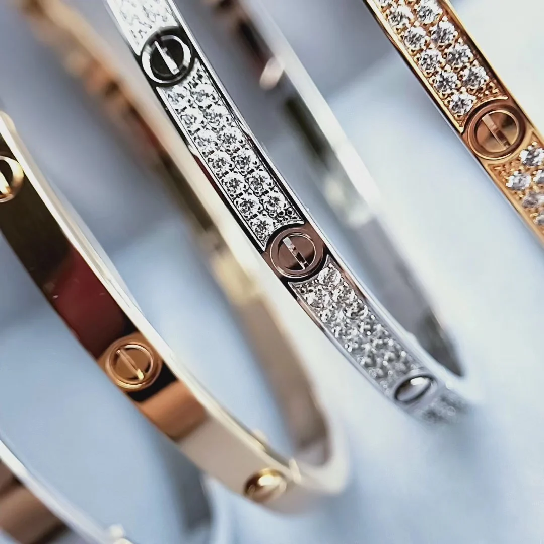 Браслет Cartier Love - Тонкий дизайн - Без бриллиантов - Узор 