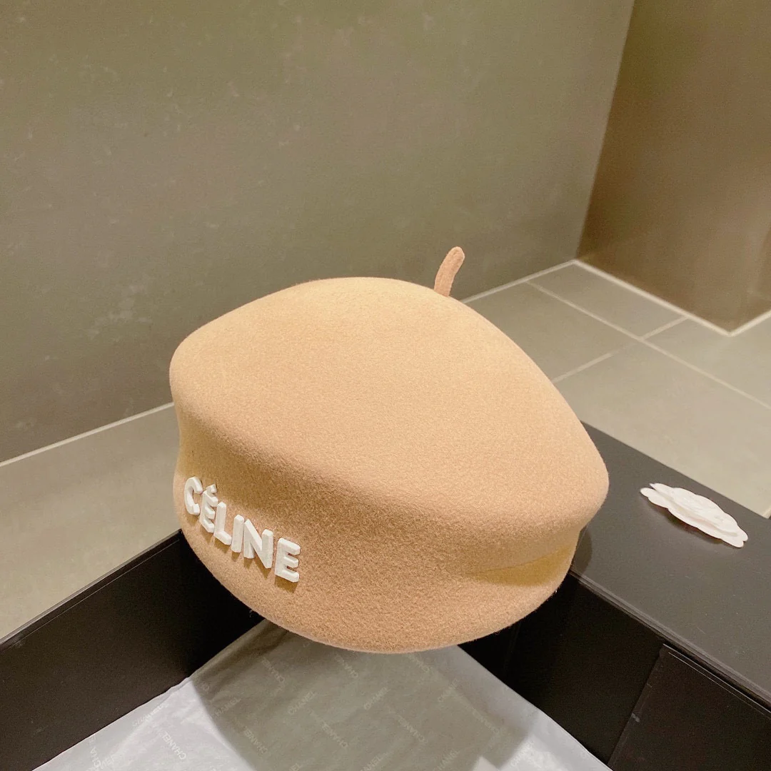 Селин - Шерстяной берет - Абрикосовый