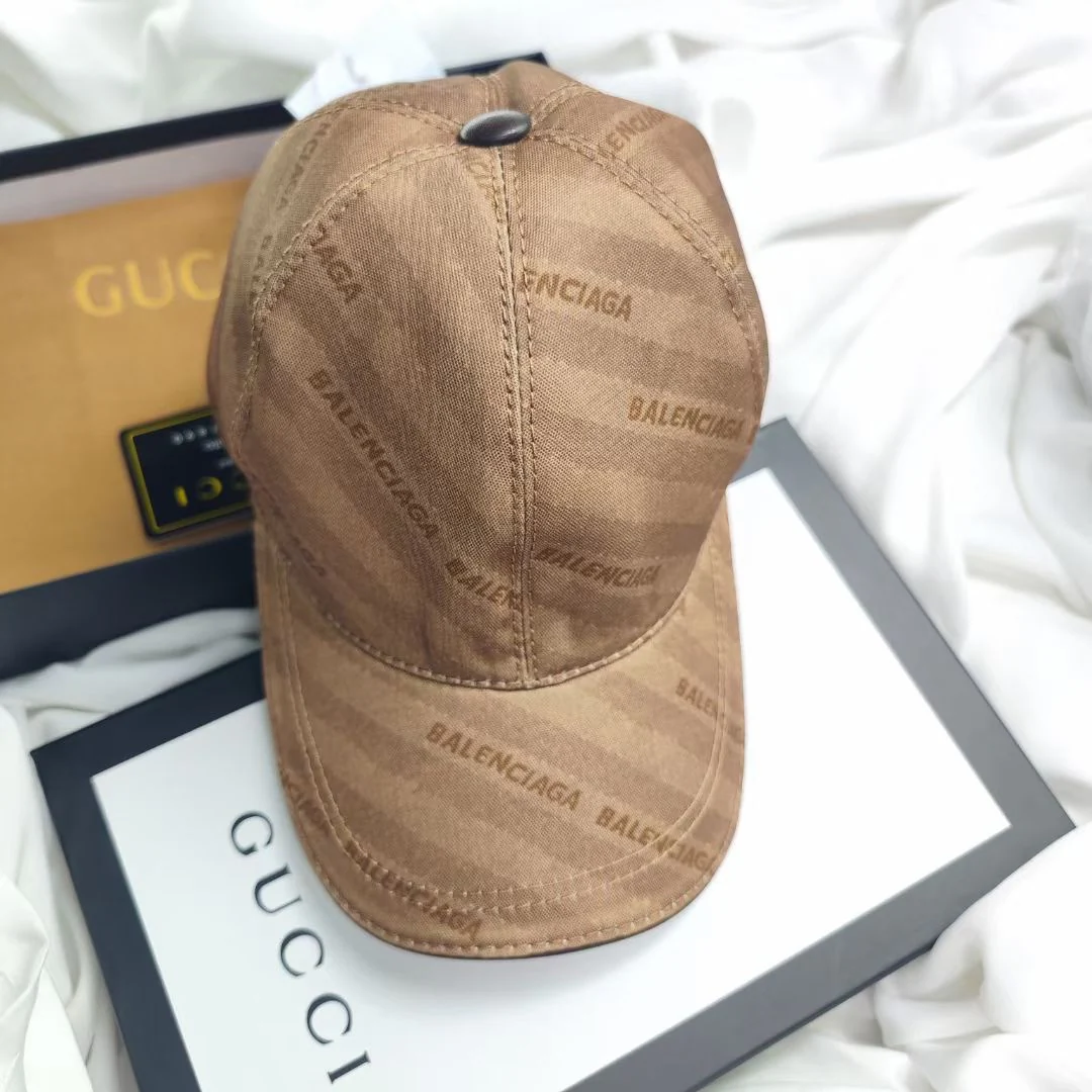 Полосатая бейсболка Balenciaga - хаки