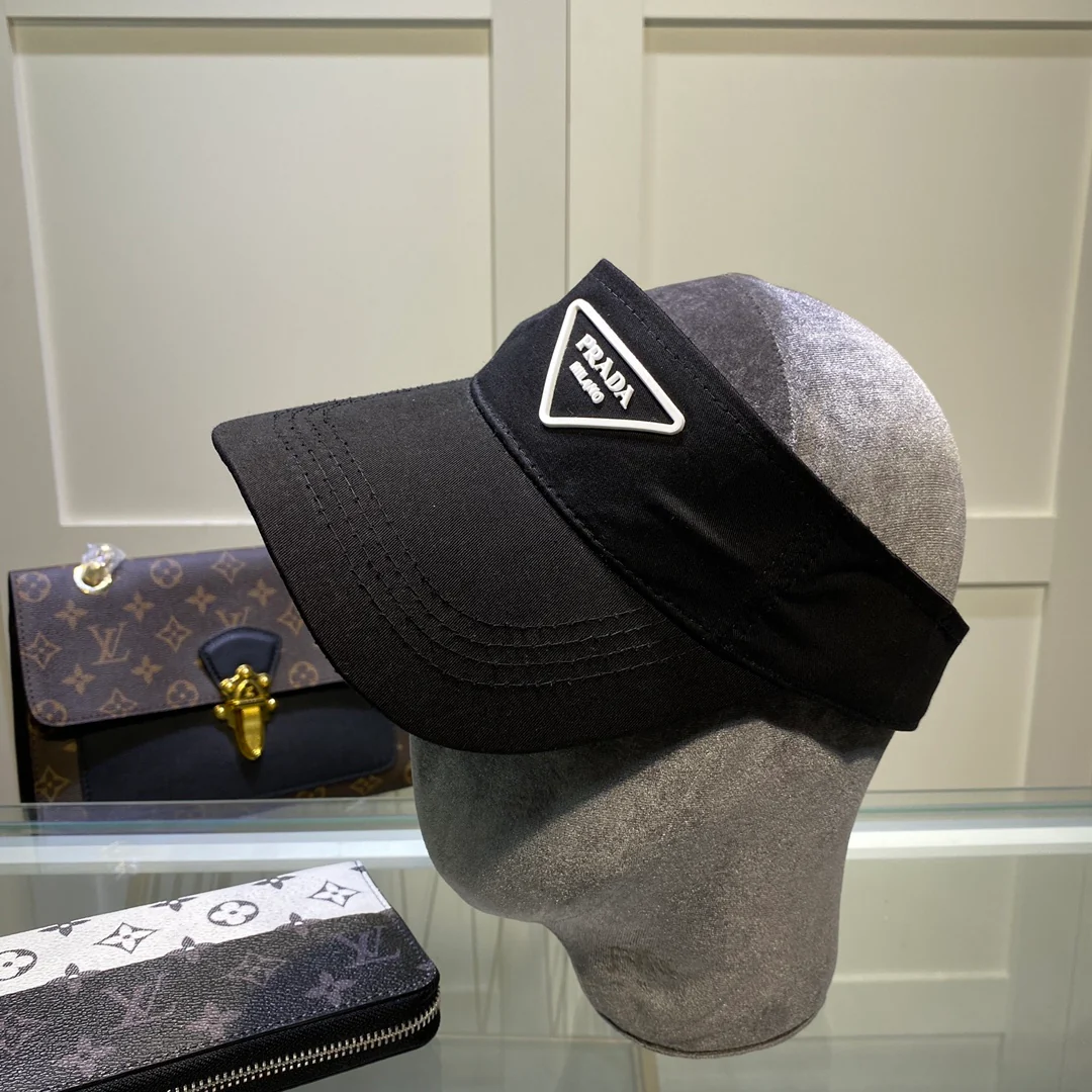 Prada - Классический стиль - Солнцезащитная шляпа с открытым париком