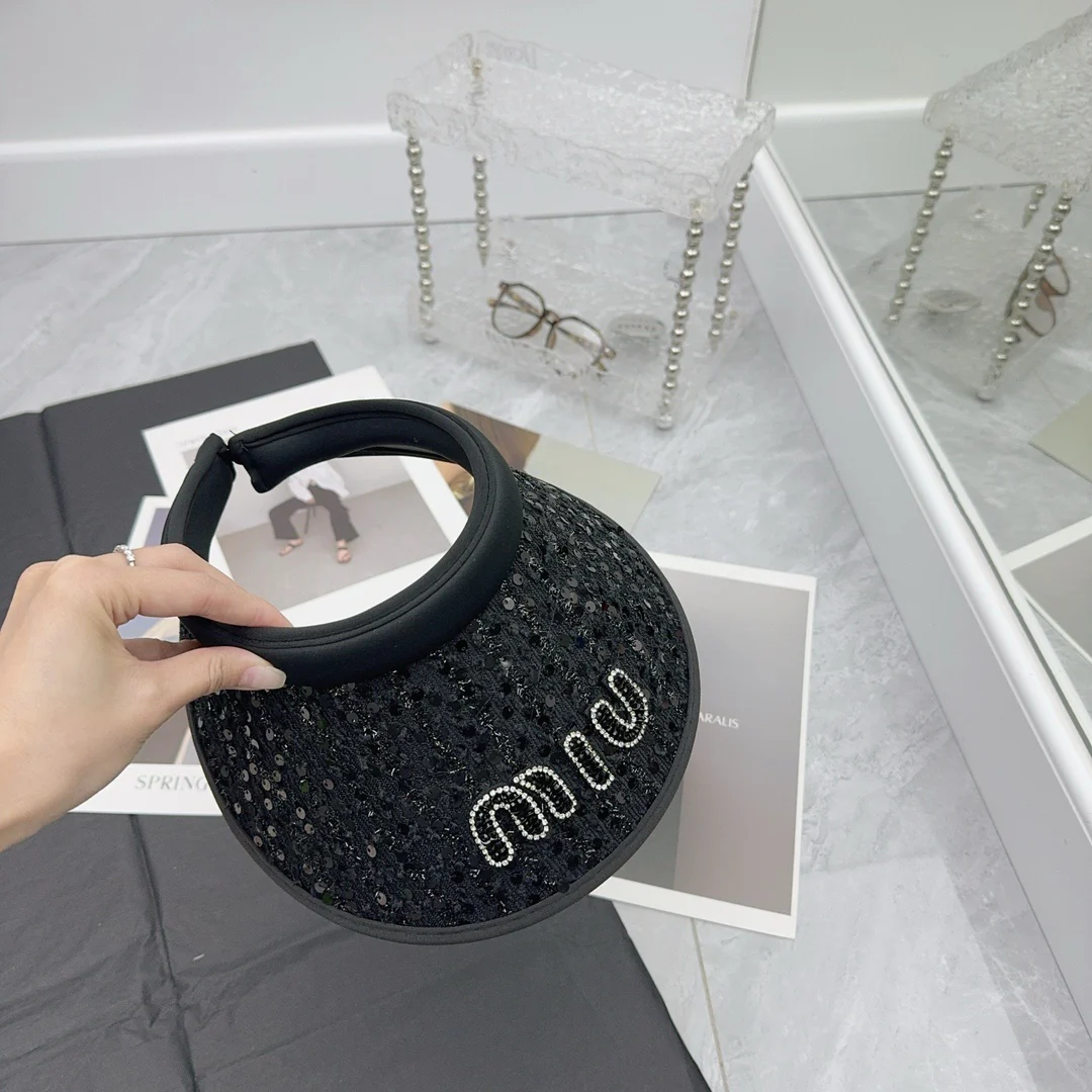 Miu Miu - Солнцезащитная шляпа с пайетками