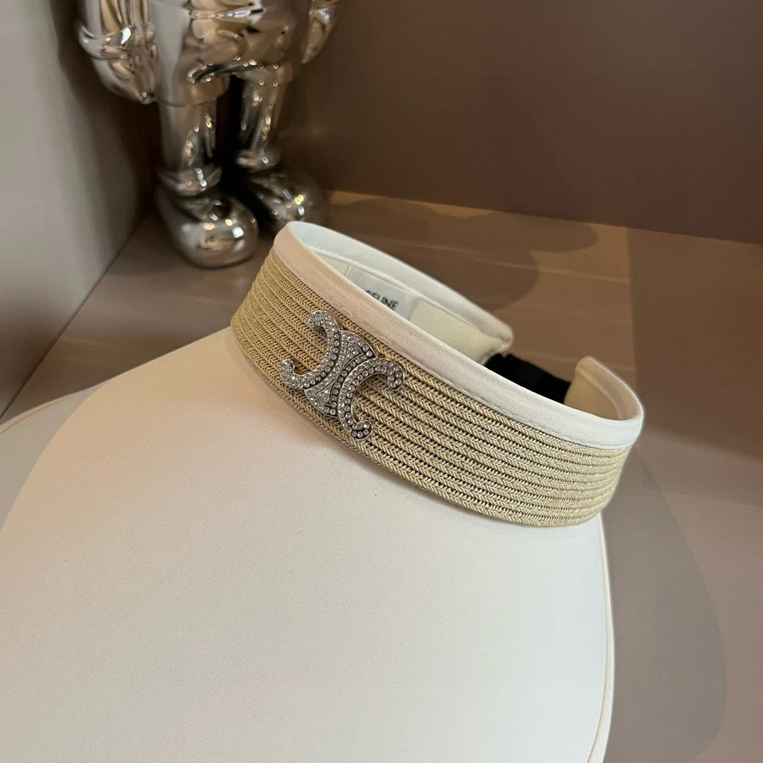 Celine - Универсальная солнцезащитная шляпа - Белая