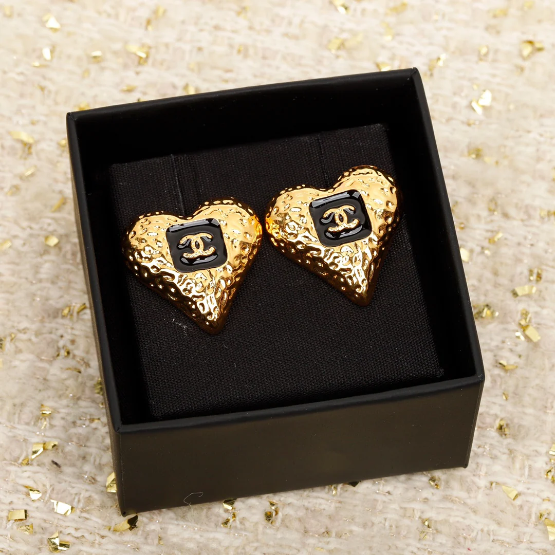 Серьги Chanel - Черные 806